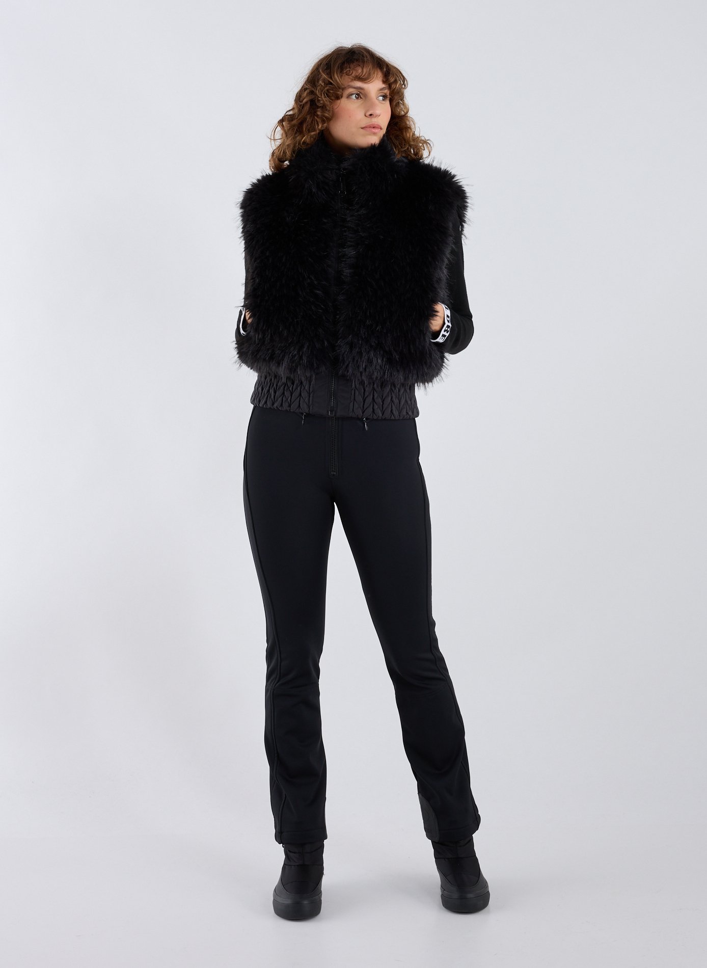 Veste sans manches effet fourrure GOLDBERGH Noir