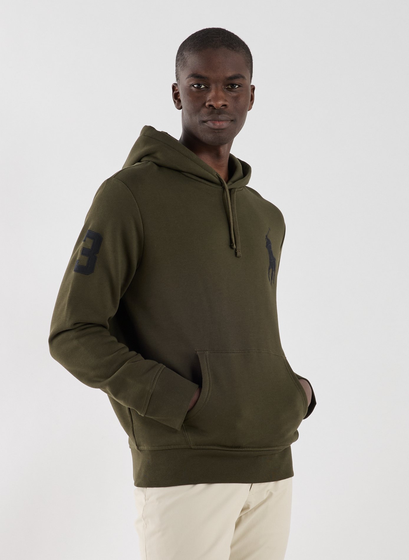 Sweat ample à capuche en coton mélangé POLO RALPH LAUREN Vert