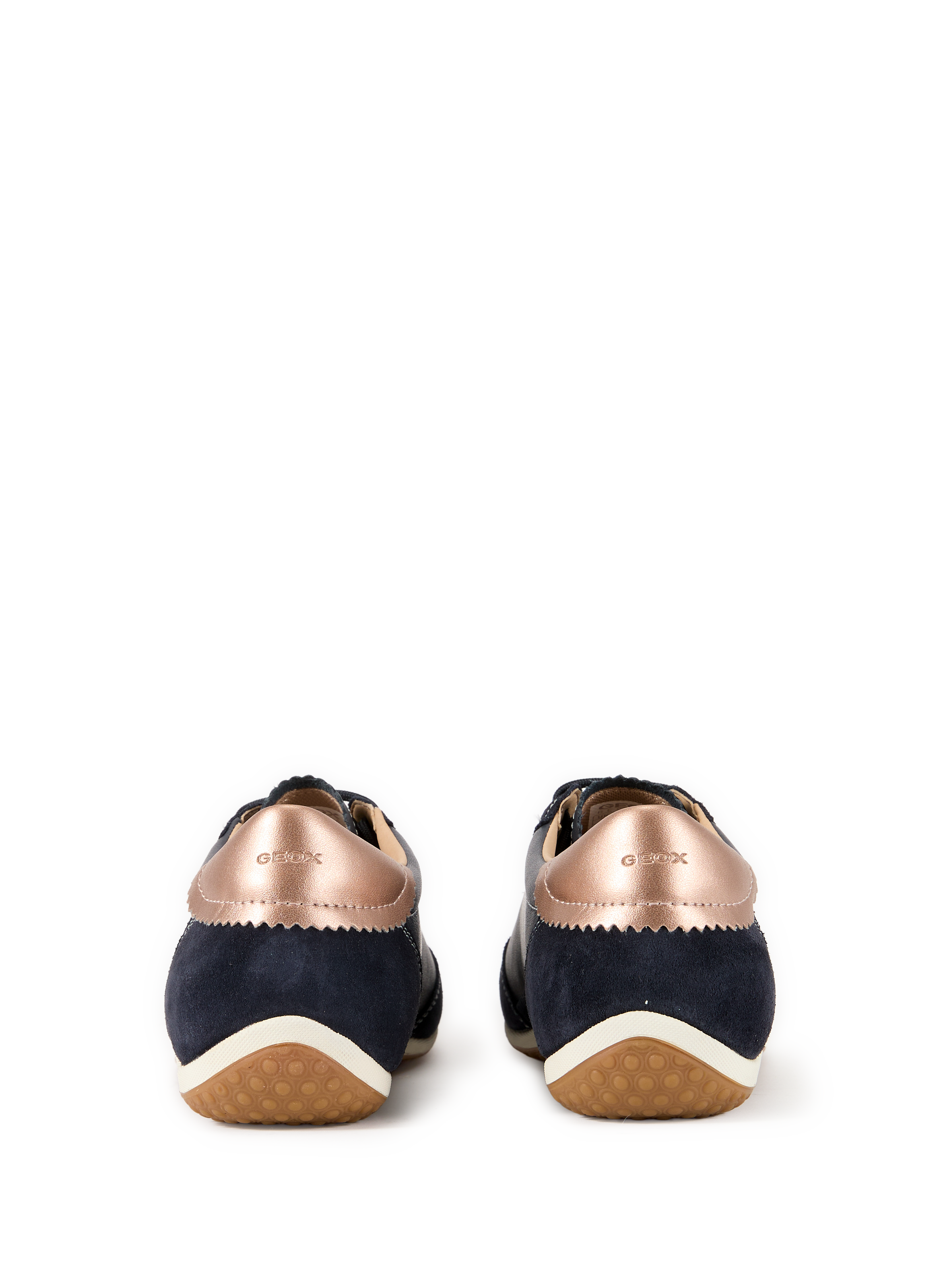 Bi-material sneakers GEOX Blue