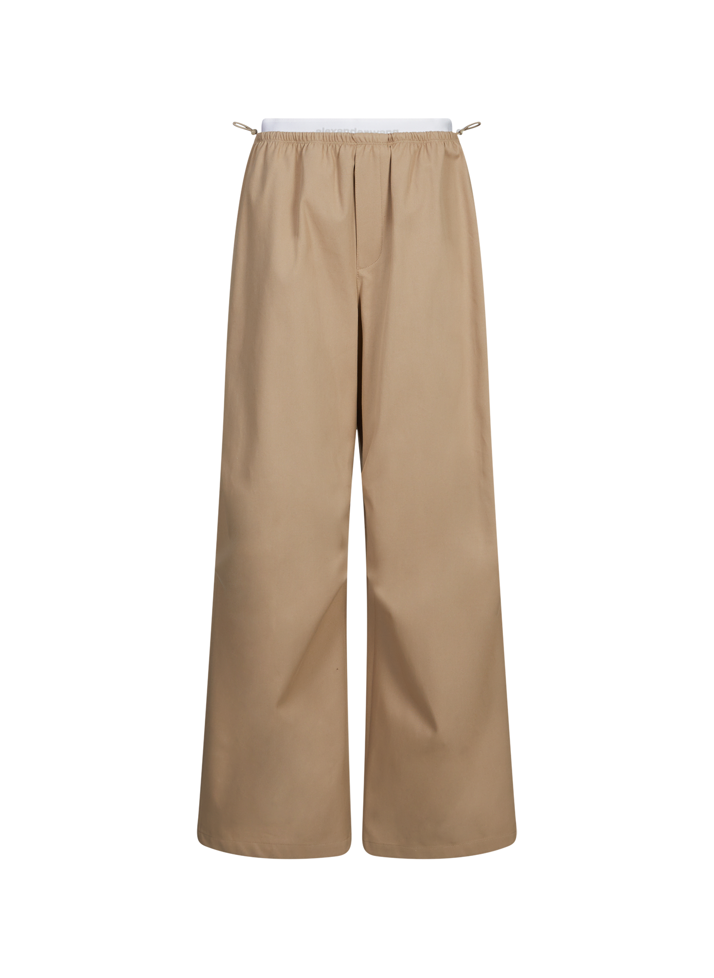 Loose-Fit Cotton Blend Trousers ALEXANDER WANG Brown