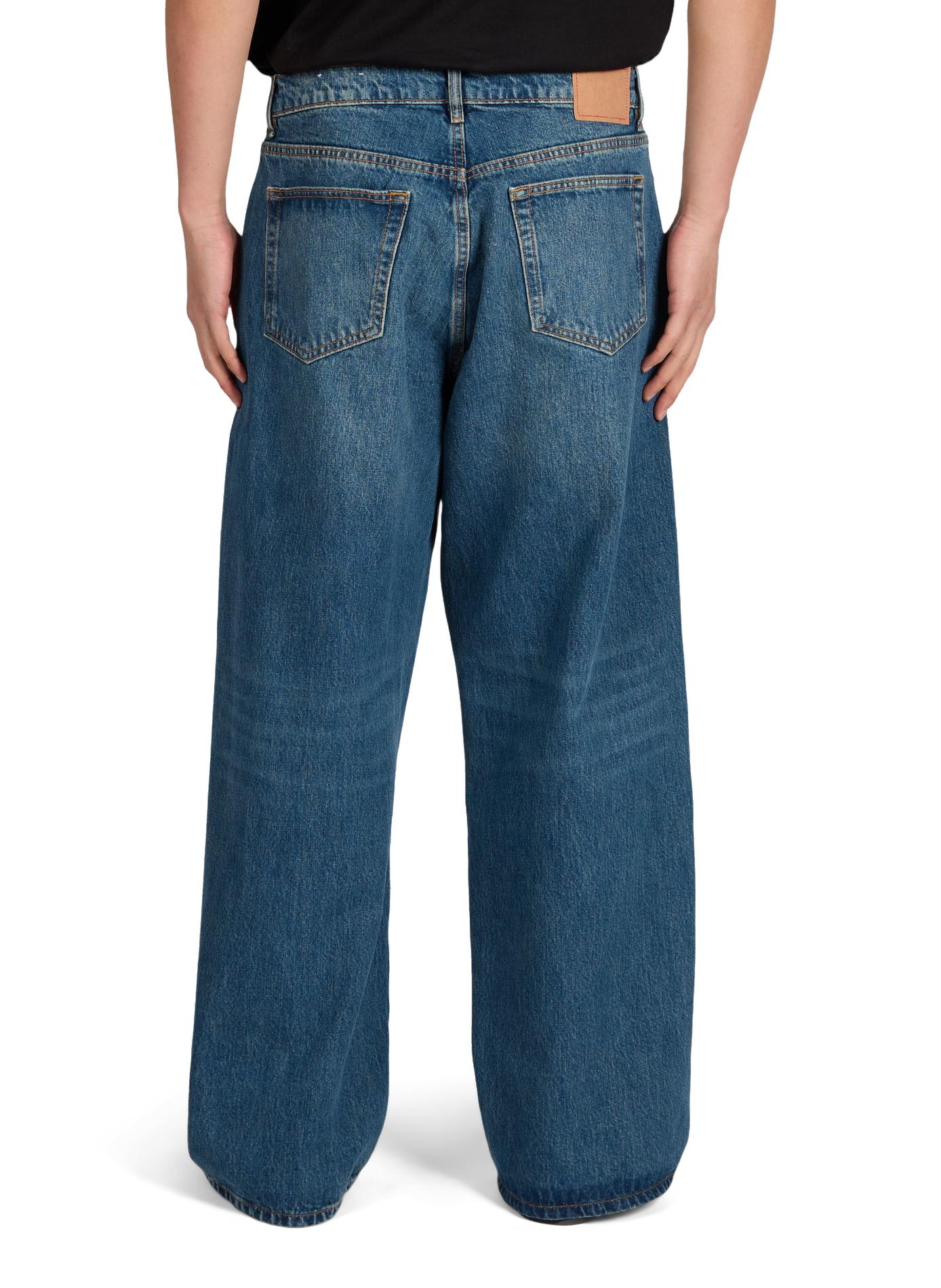 Straight and wide leg jeans in blended cotton JEANERICA DENIM Blue