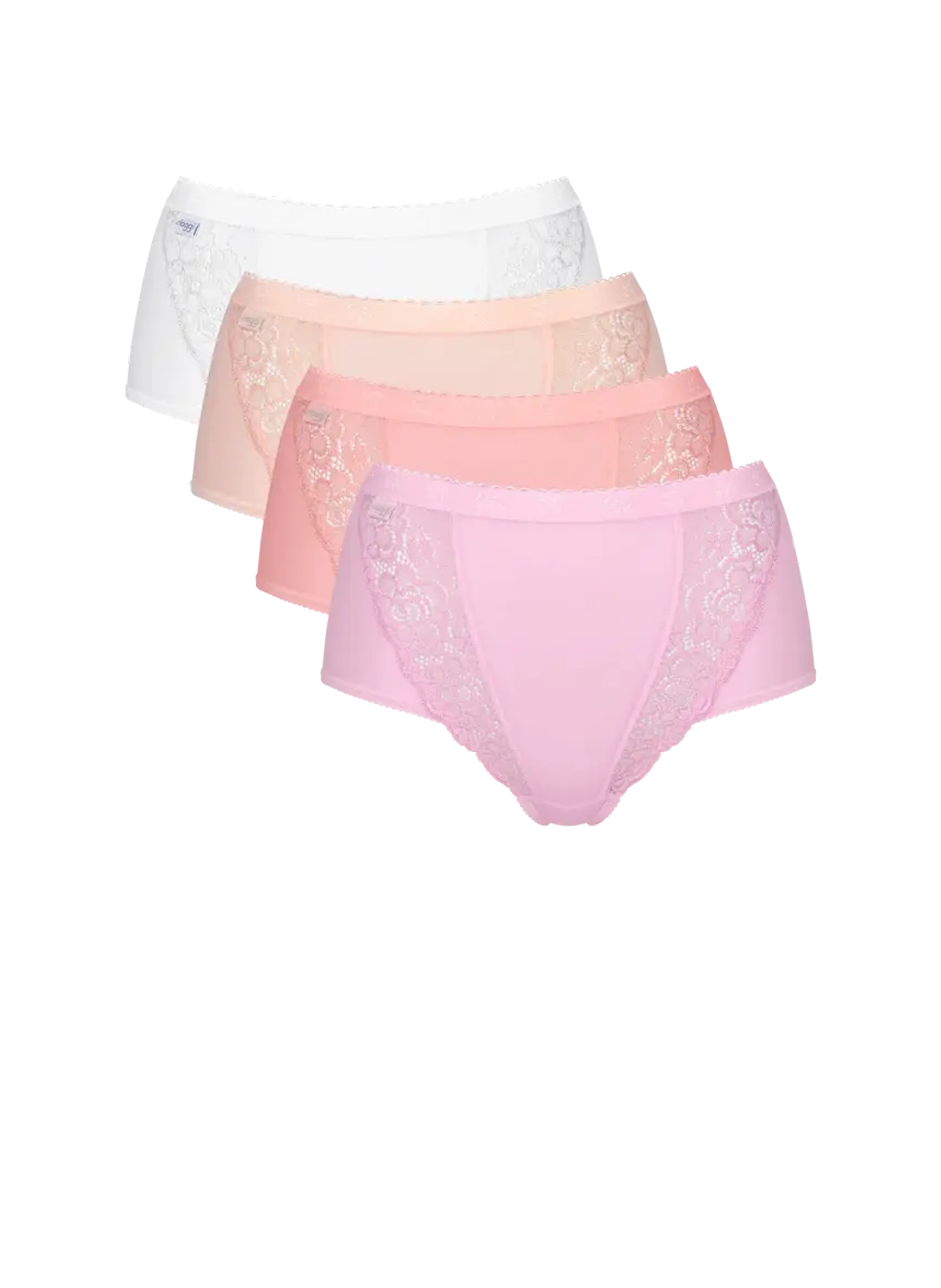 Set of 4 cotton blend panties SLOGGI Pink