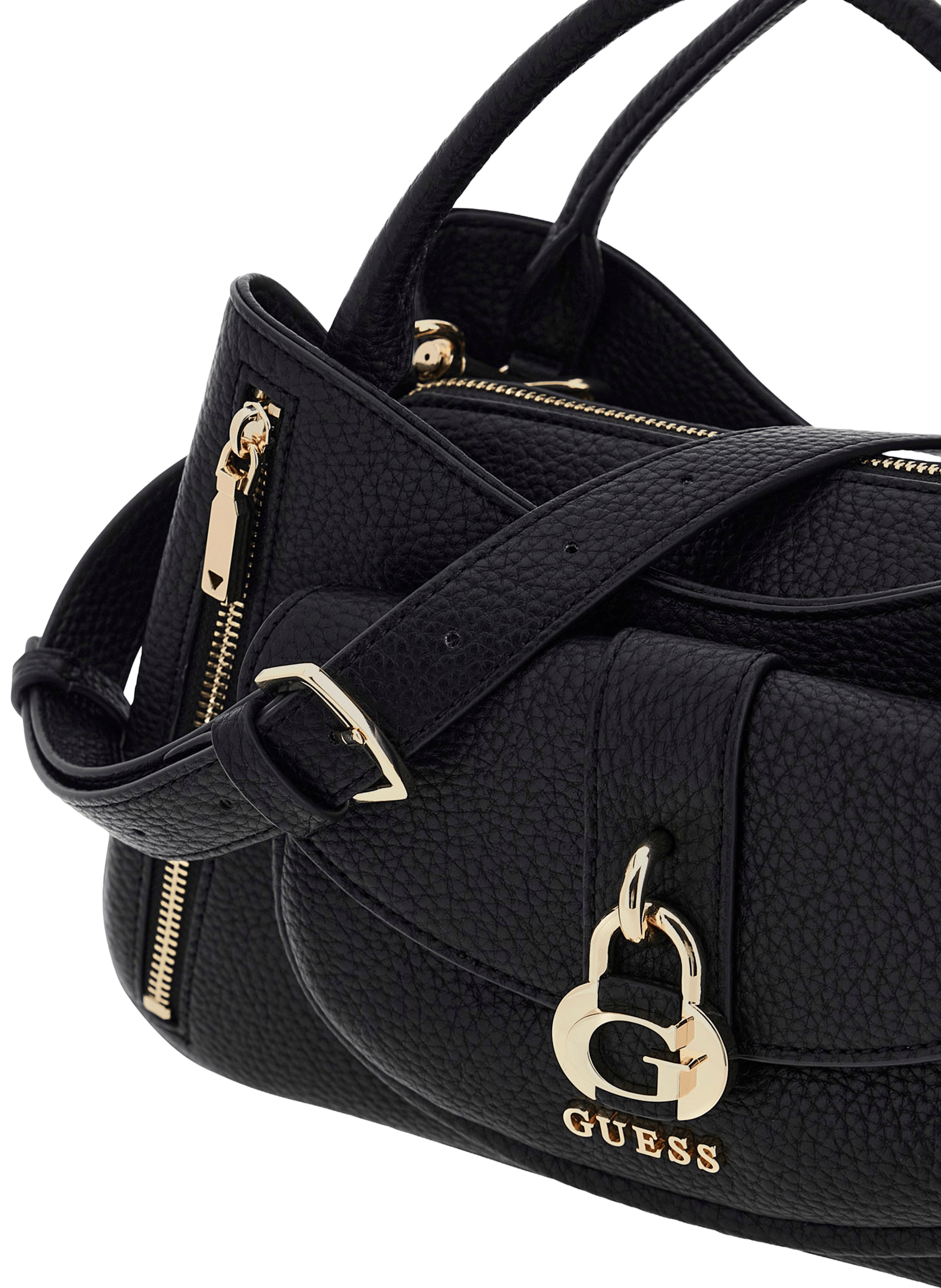 Borsa a mano Jessa con logo GUESS Nero