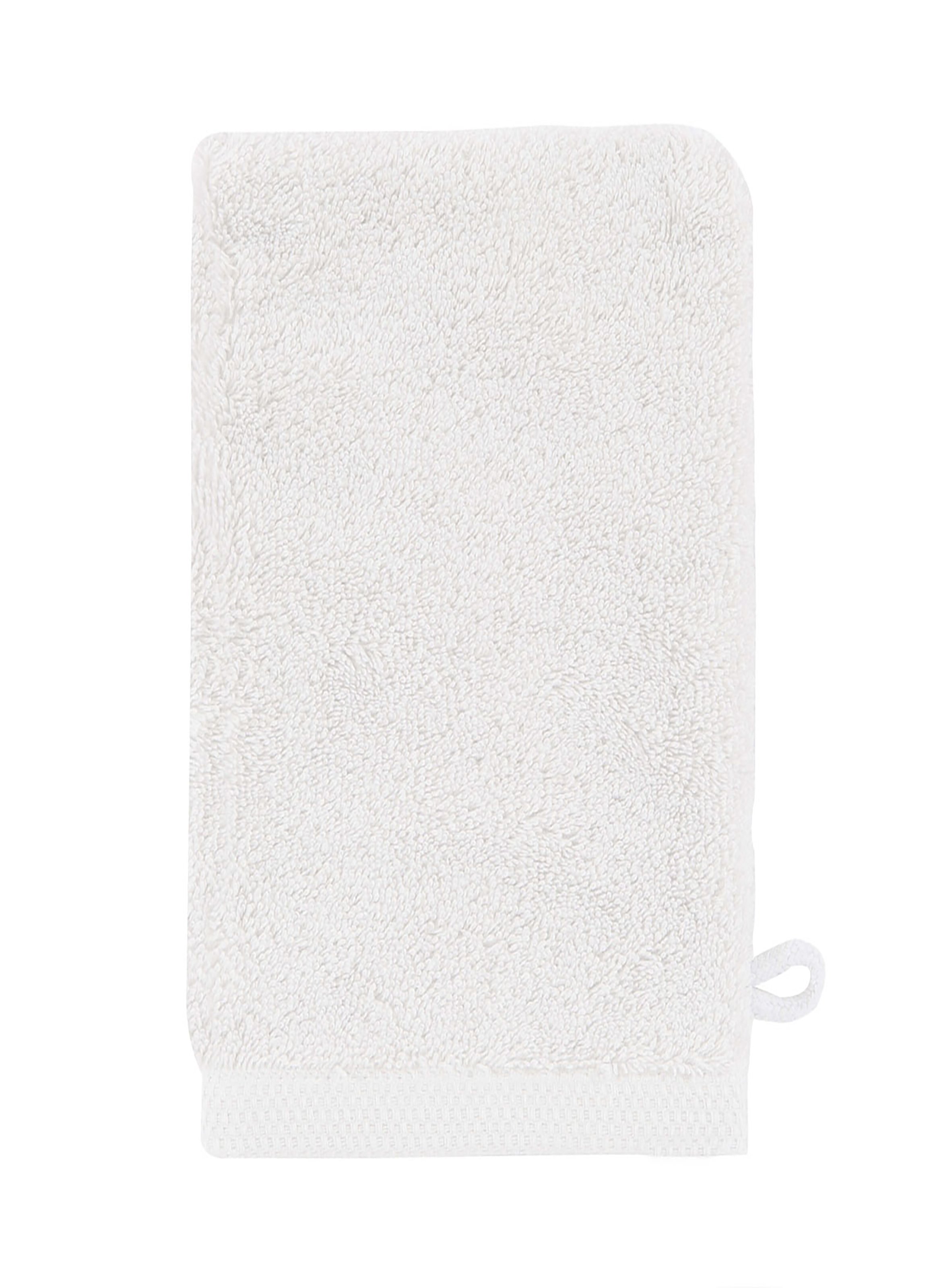 Gant de toilette uni en coton biologique, essentiel ALEXANDRE TURPAULT Blanc