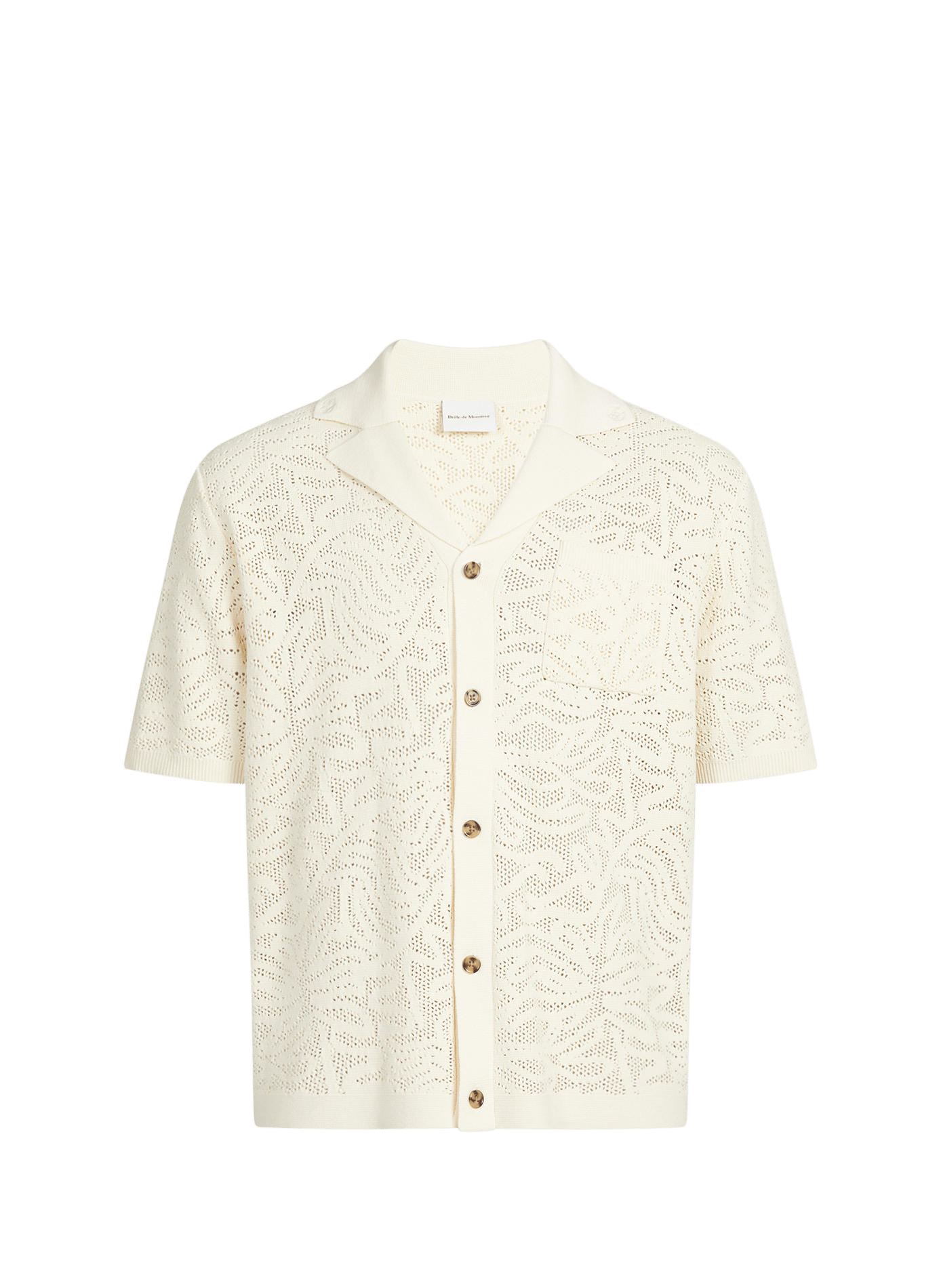 Chemise ajourée en coton DROLE DE MONSIEUR Beige