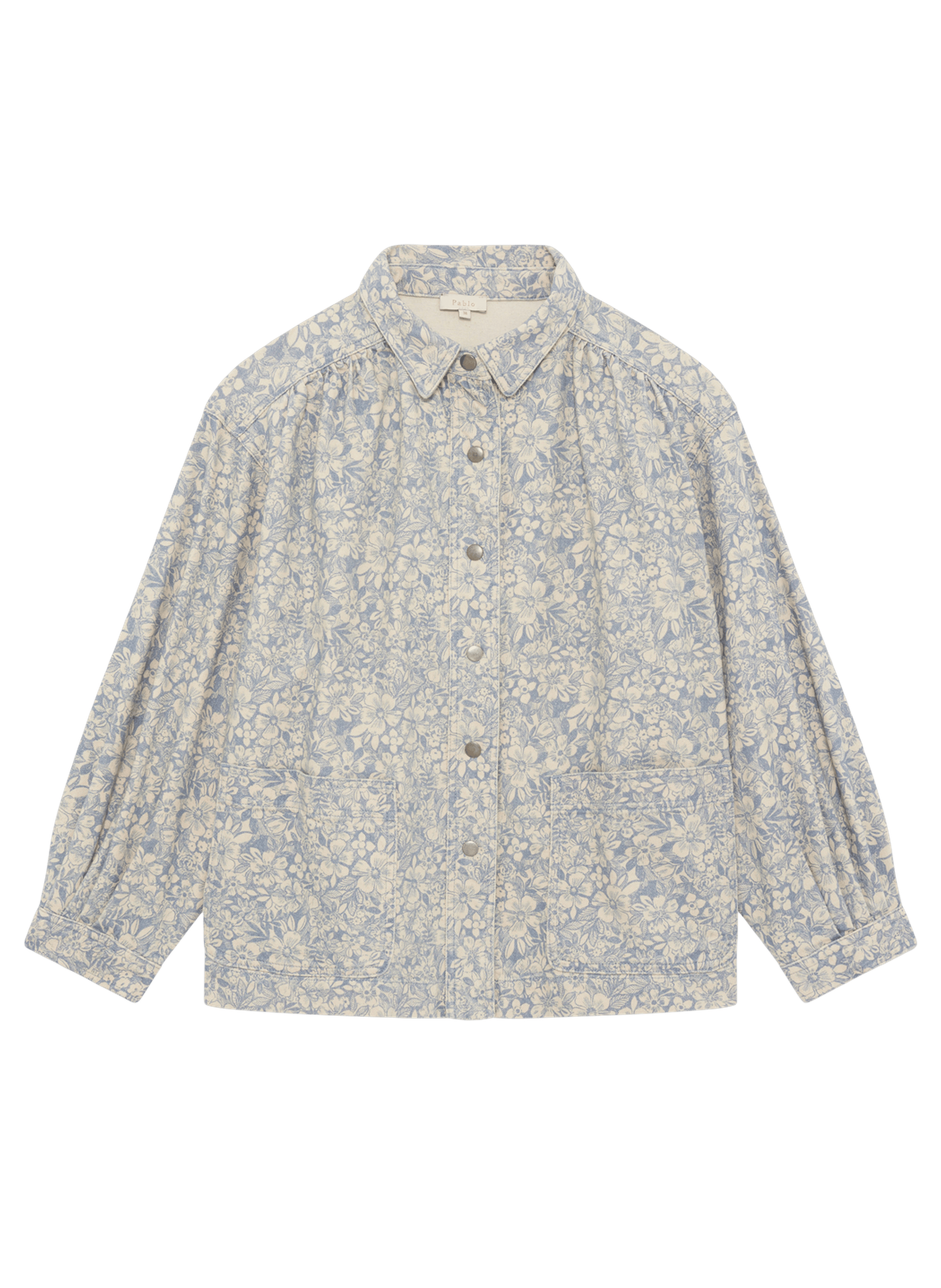 Surchemise fleurie à fronces - manoa PABLO Bleu