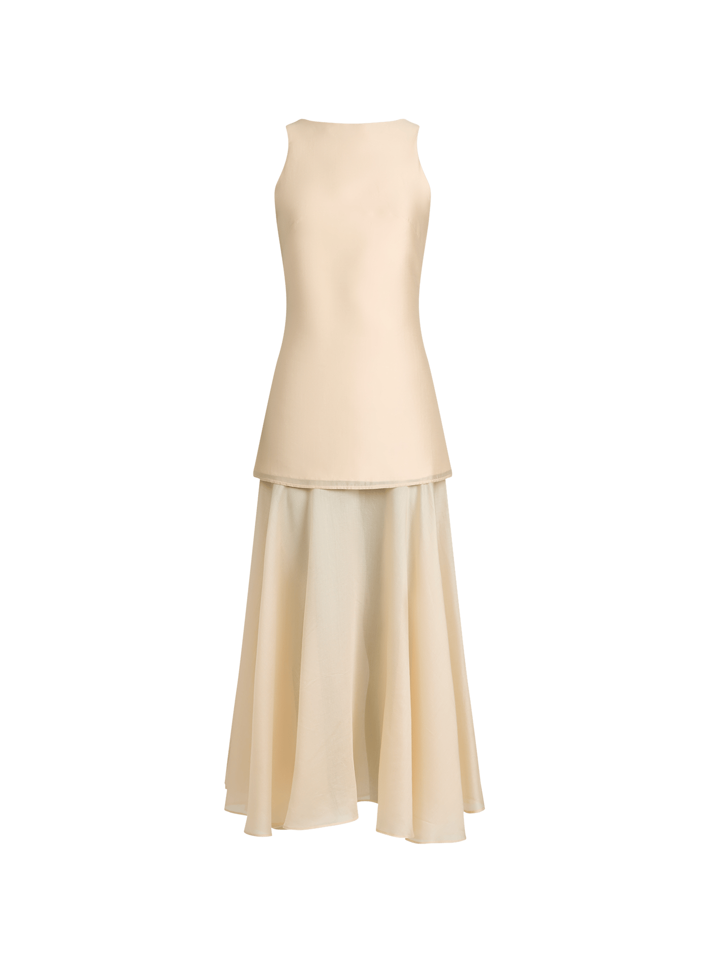 Robe fluide sans manches à double épaisseur MARQUES ALMEIDA Beige