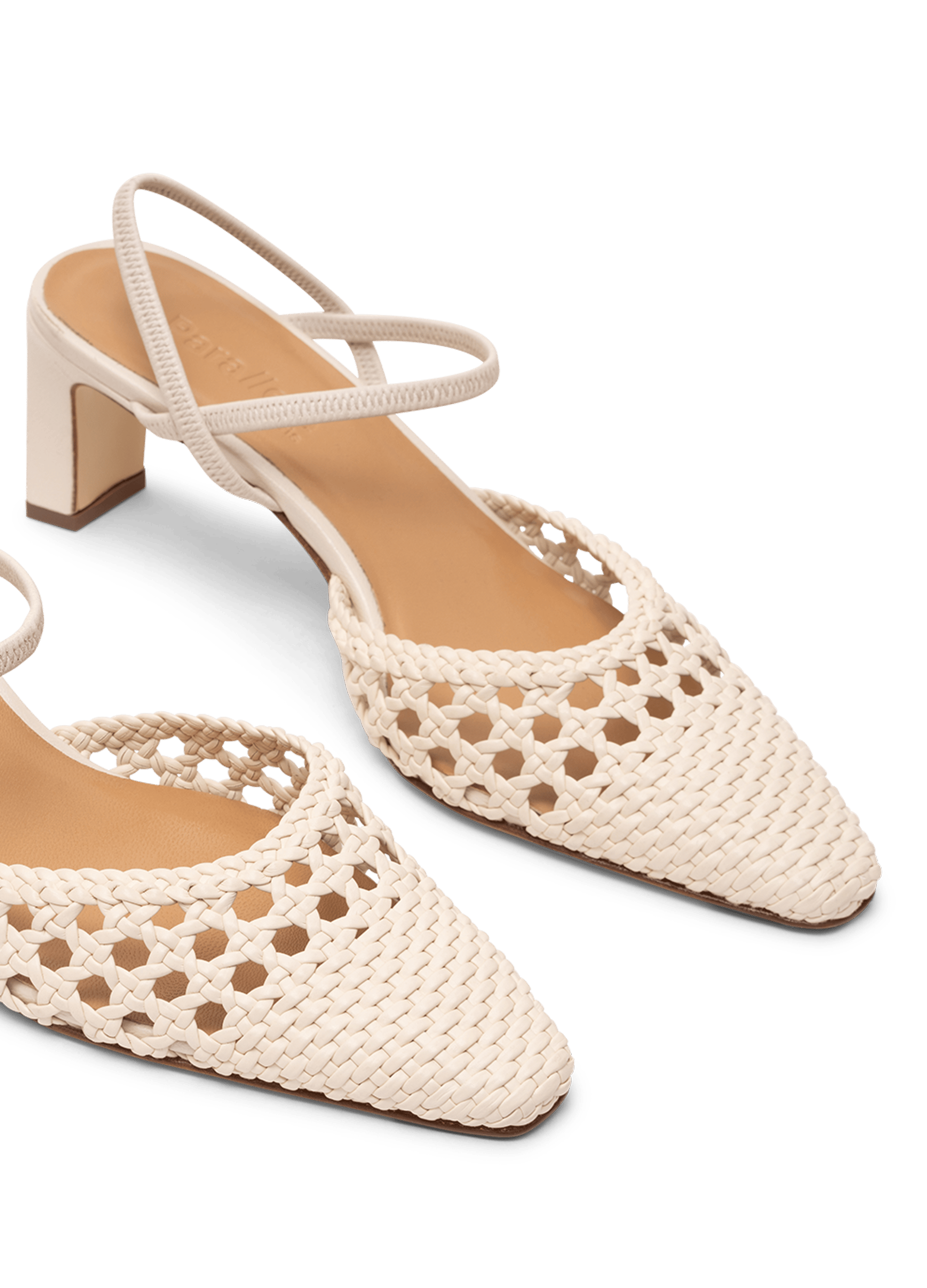 Sling back oria en nappa PARALLELE Blanc