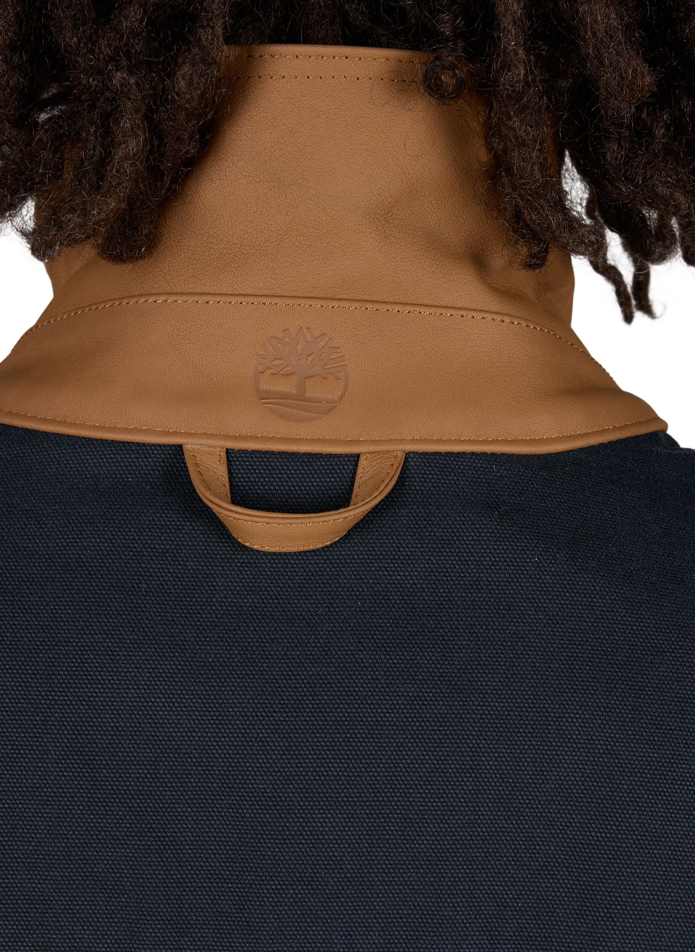 Jacket with contrasting collar in cotton TIMBERLAND Black