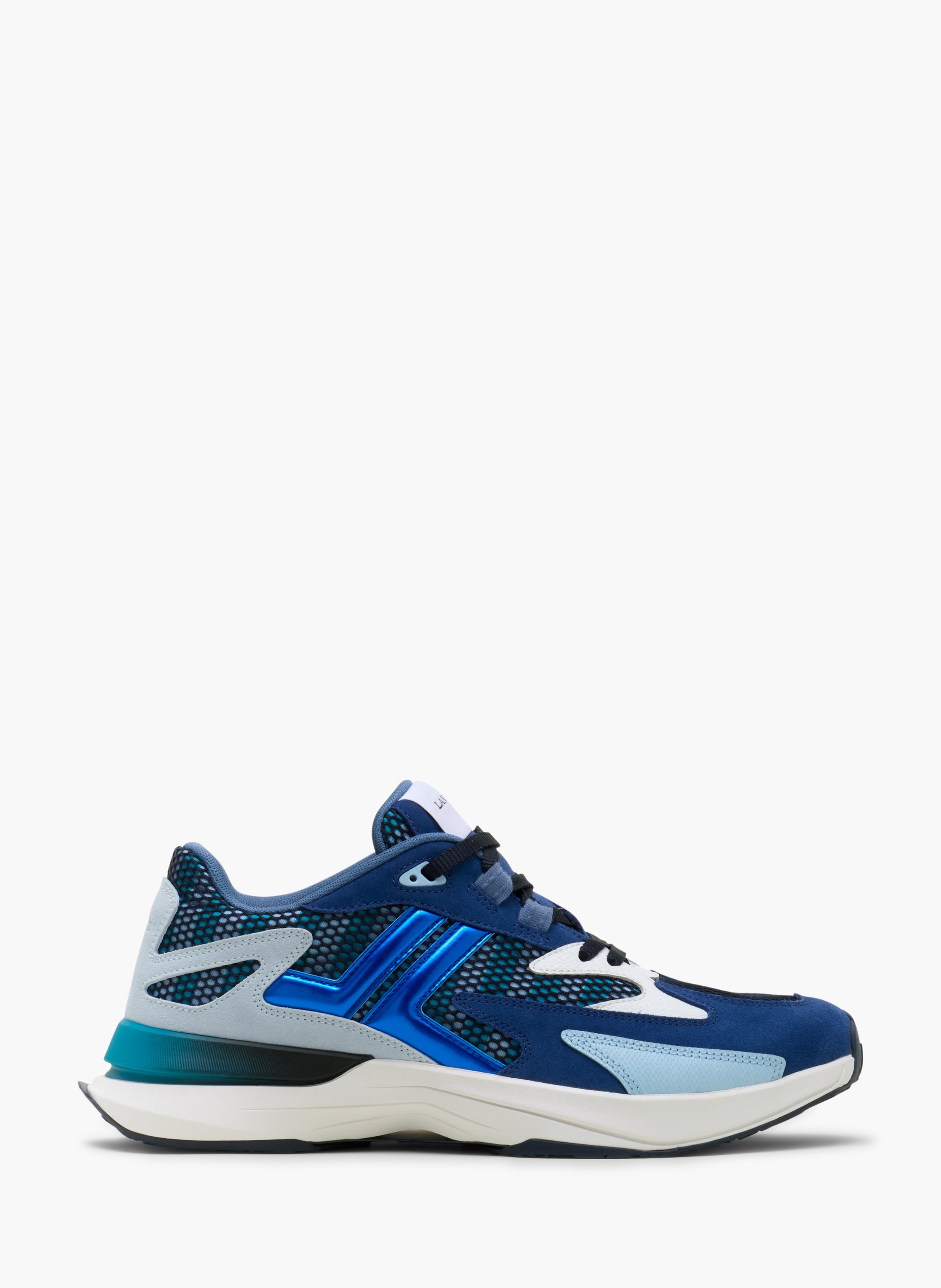Sneakers jla en mesh et cuir métallisé LANVIN Bleu