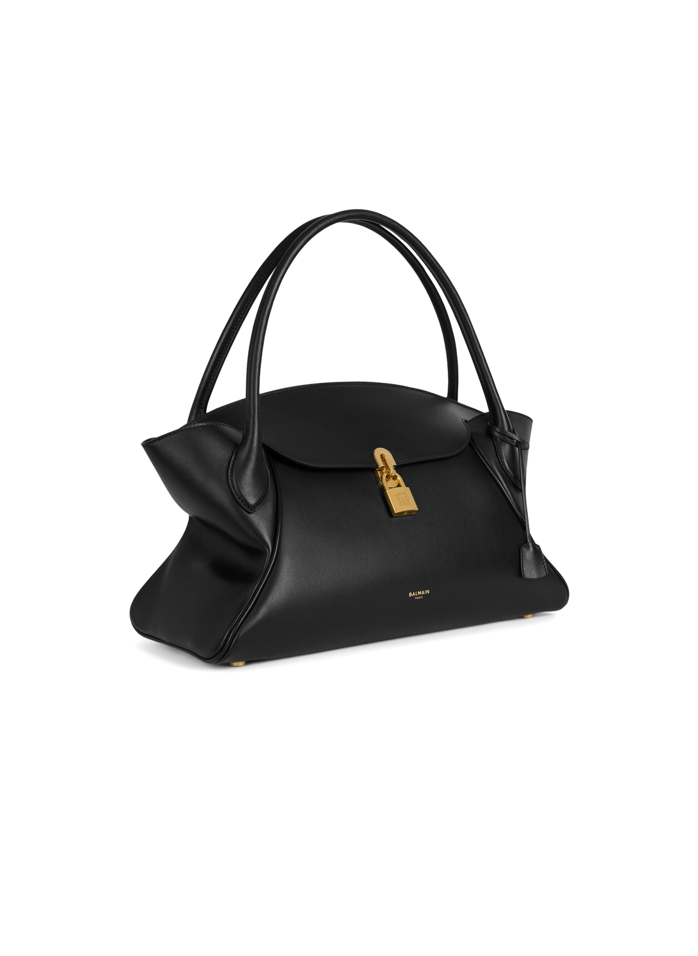 Sac pulse day medium en cuir lisse BALMAIN Noir