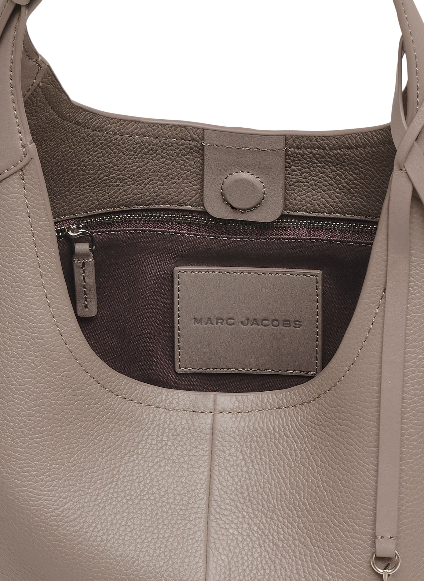 The Belted Sack Leather Bag MARC JACOBS Grey