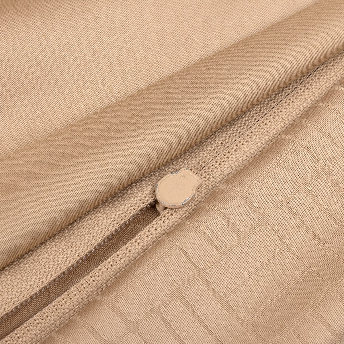 Housse de couette en satin de coton, lattice BOSS HOME Beige