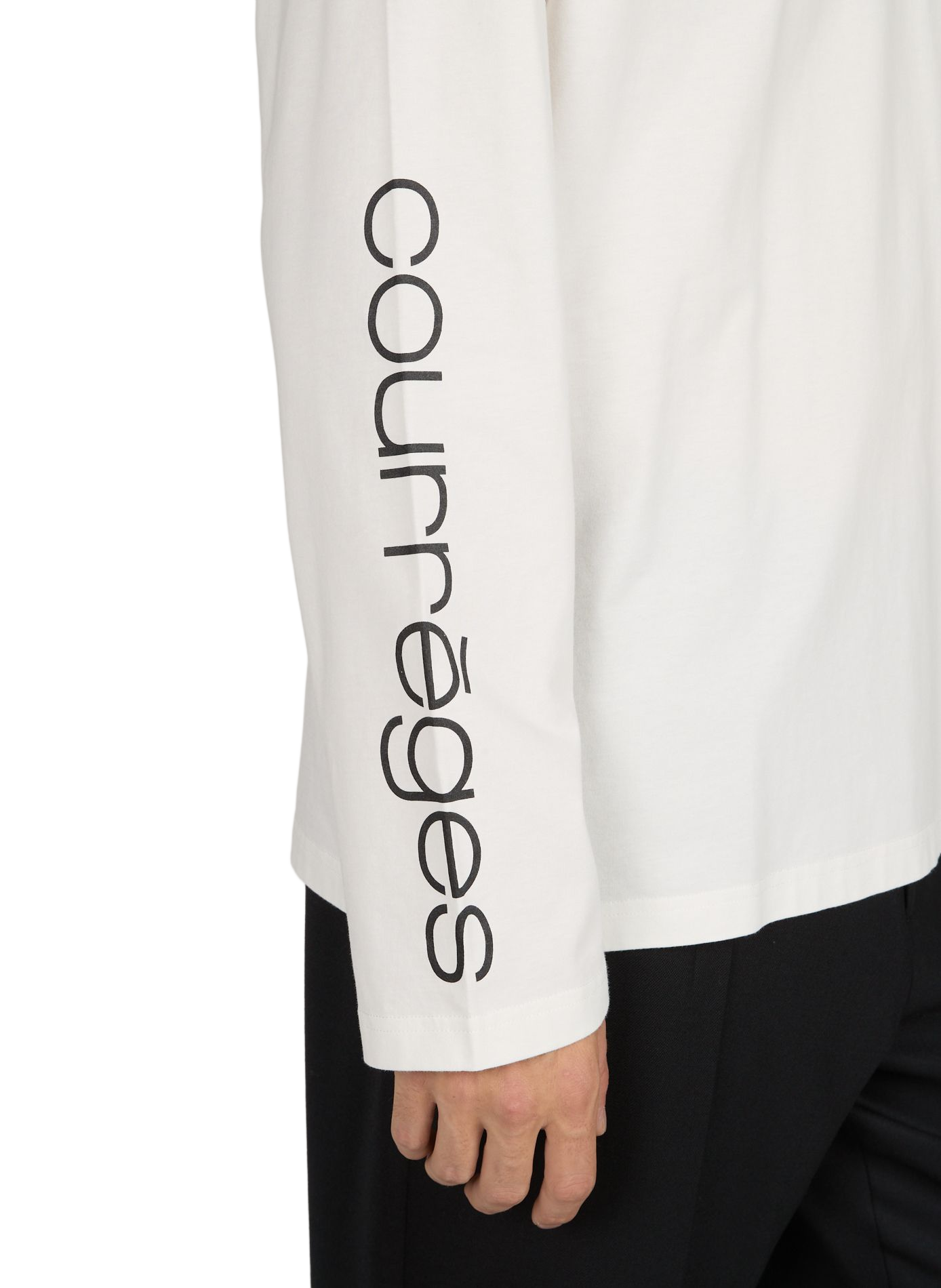 Logo cotton T-shirt COURRÈGES Beige