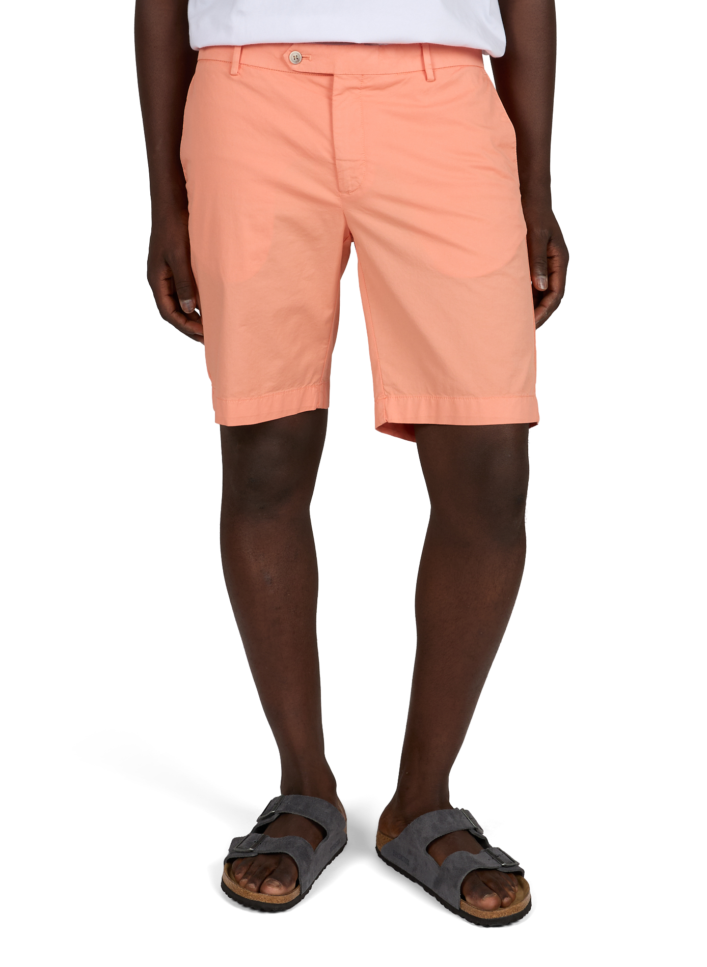 Cotton-blend chino-style shorts HACKETT Orange