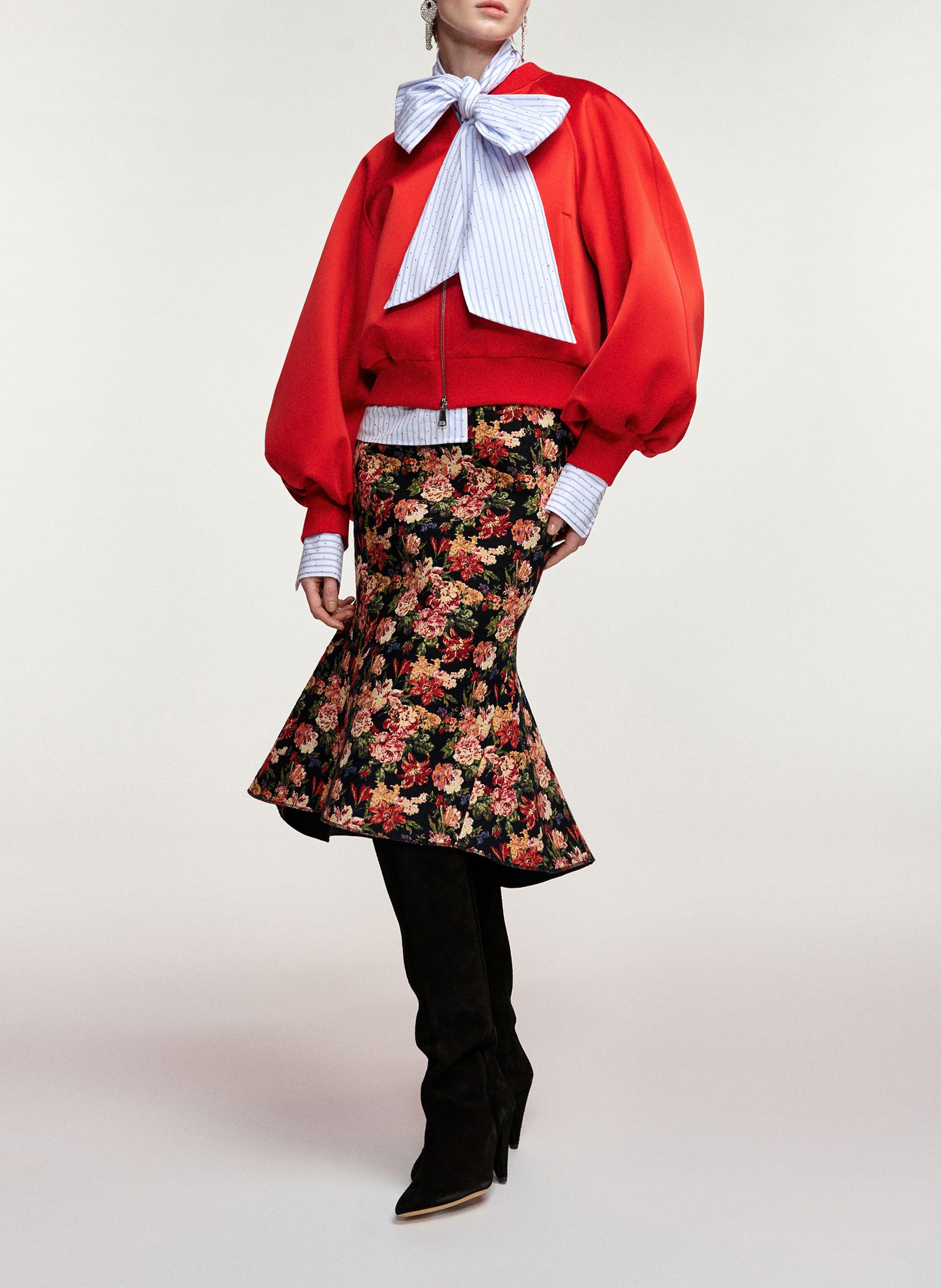 Blouson oversize à manches volumineuses kryo ESSENTIEL ANTWERP Rouge
