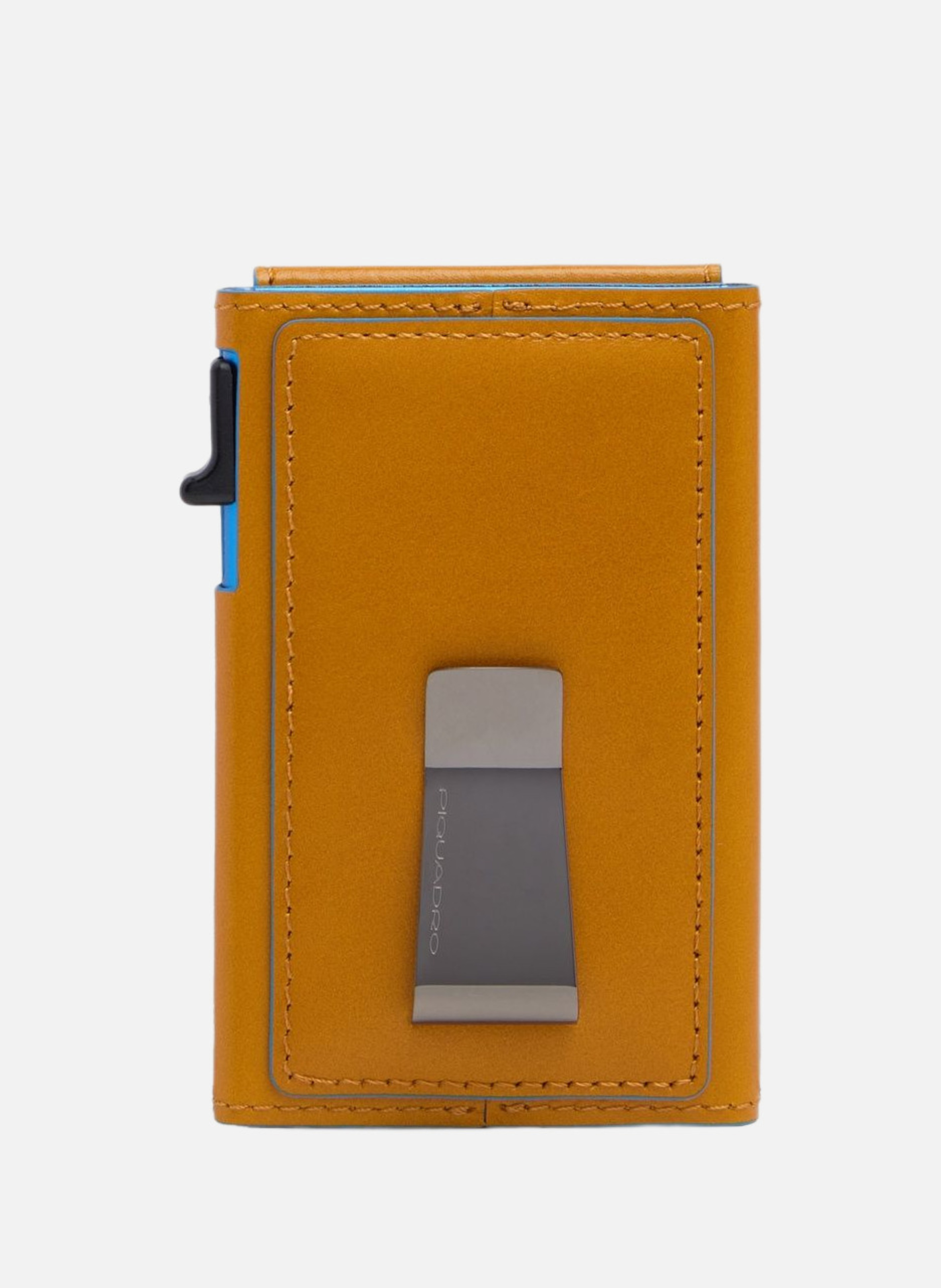 Porte-cartes automatique avec porte-dni rabattable PIQUADRO Jaune
