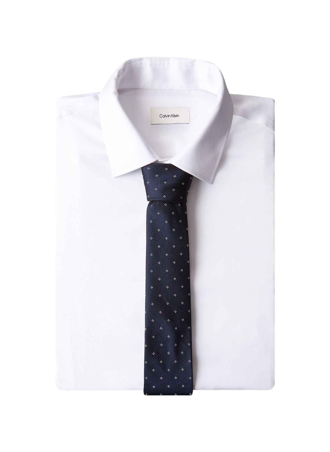Seidenschlips mit Druck CALVIN KLEIN Blau