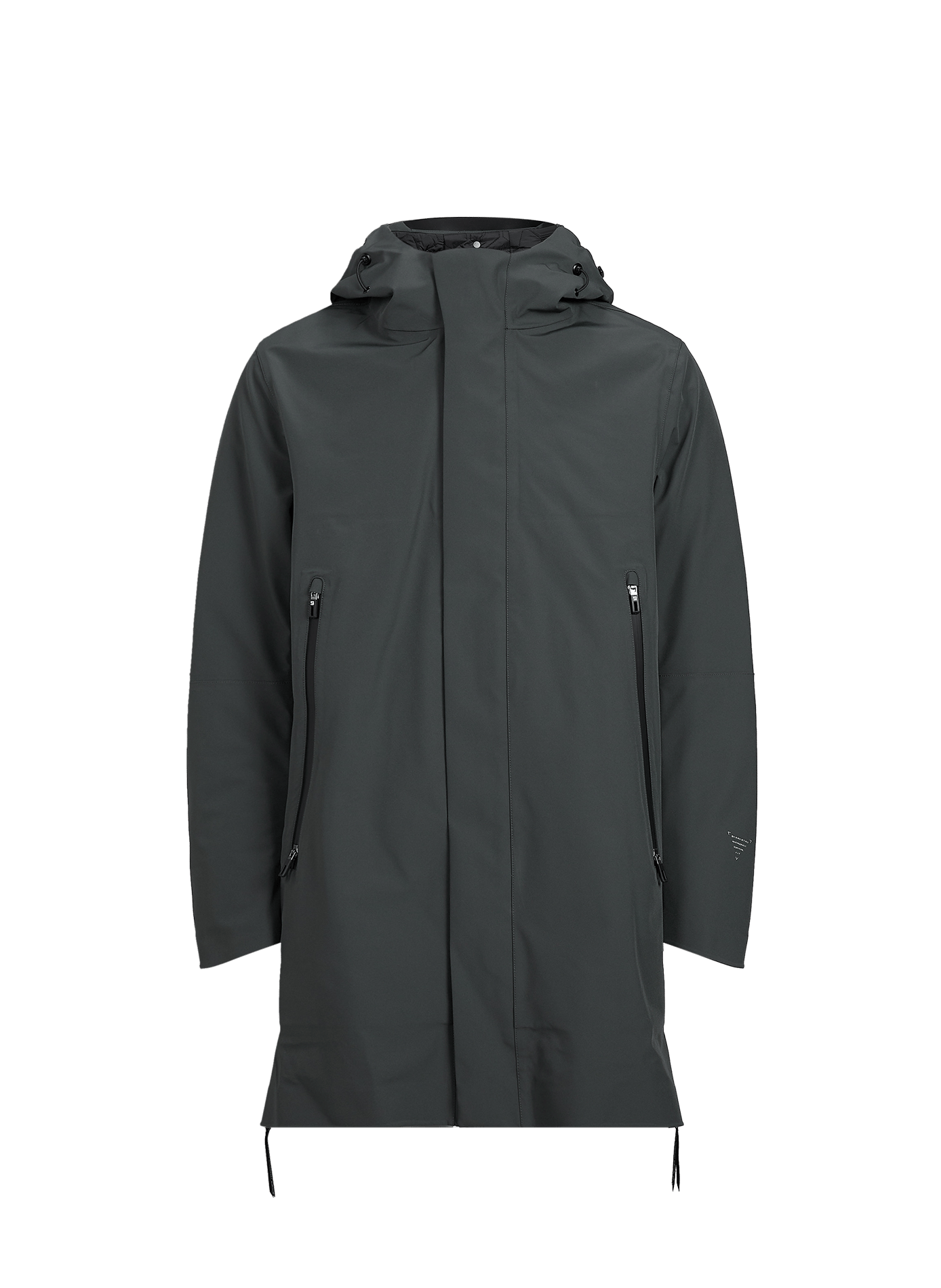 Parka longue droite à capuche unie KRAKATAU Kaki