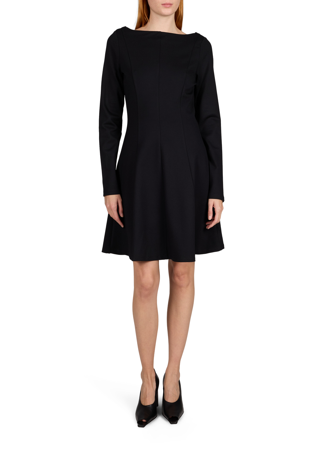 Fitted short dress with long sleeves VILA Black