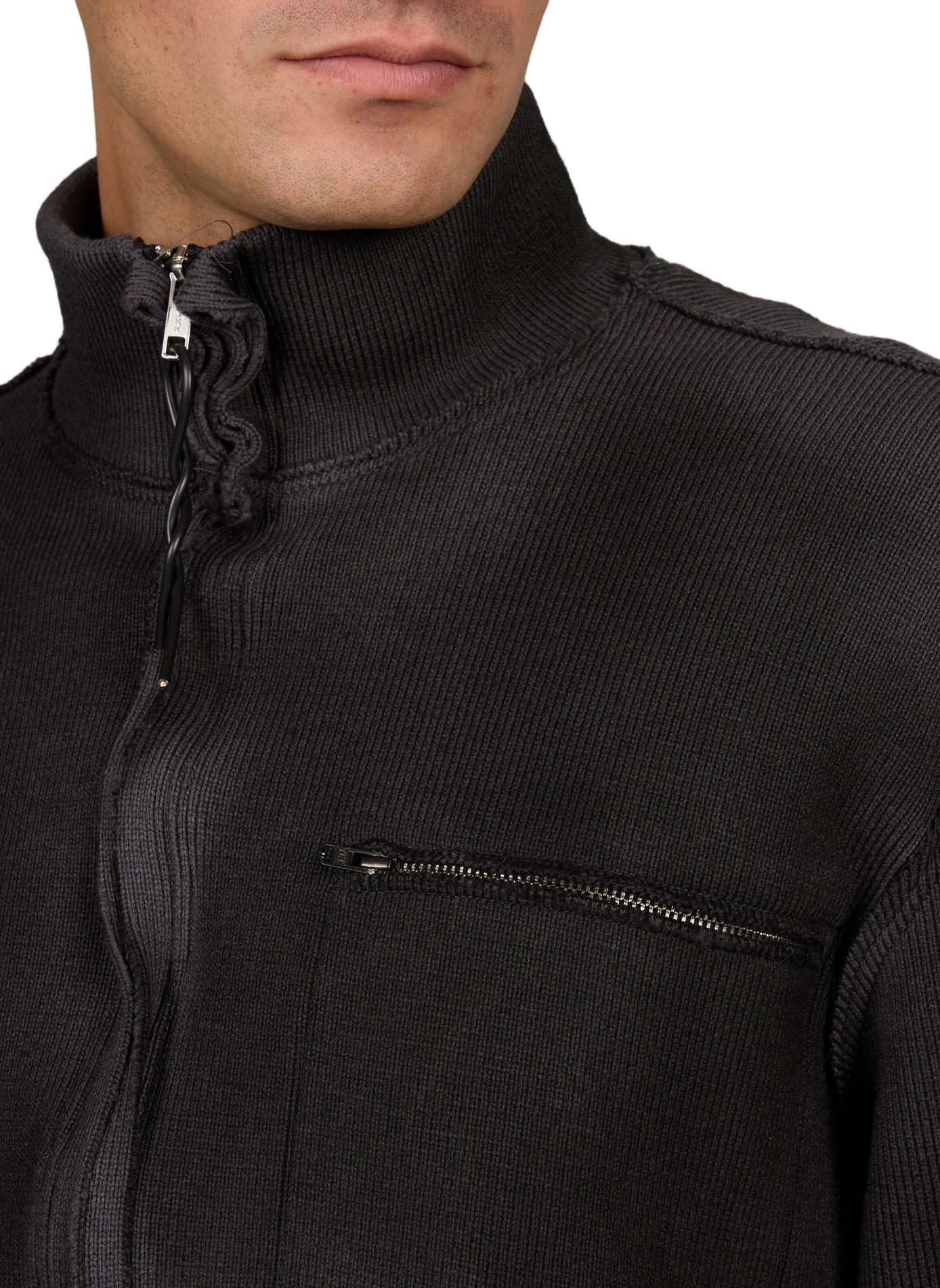 Oversized zip-up jacket with stand-up collar CAMIEL FORTGENS Grey