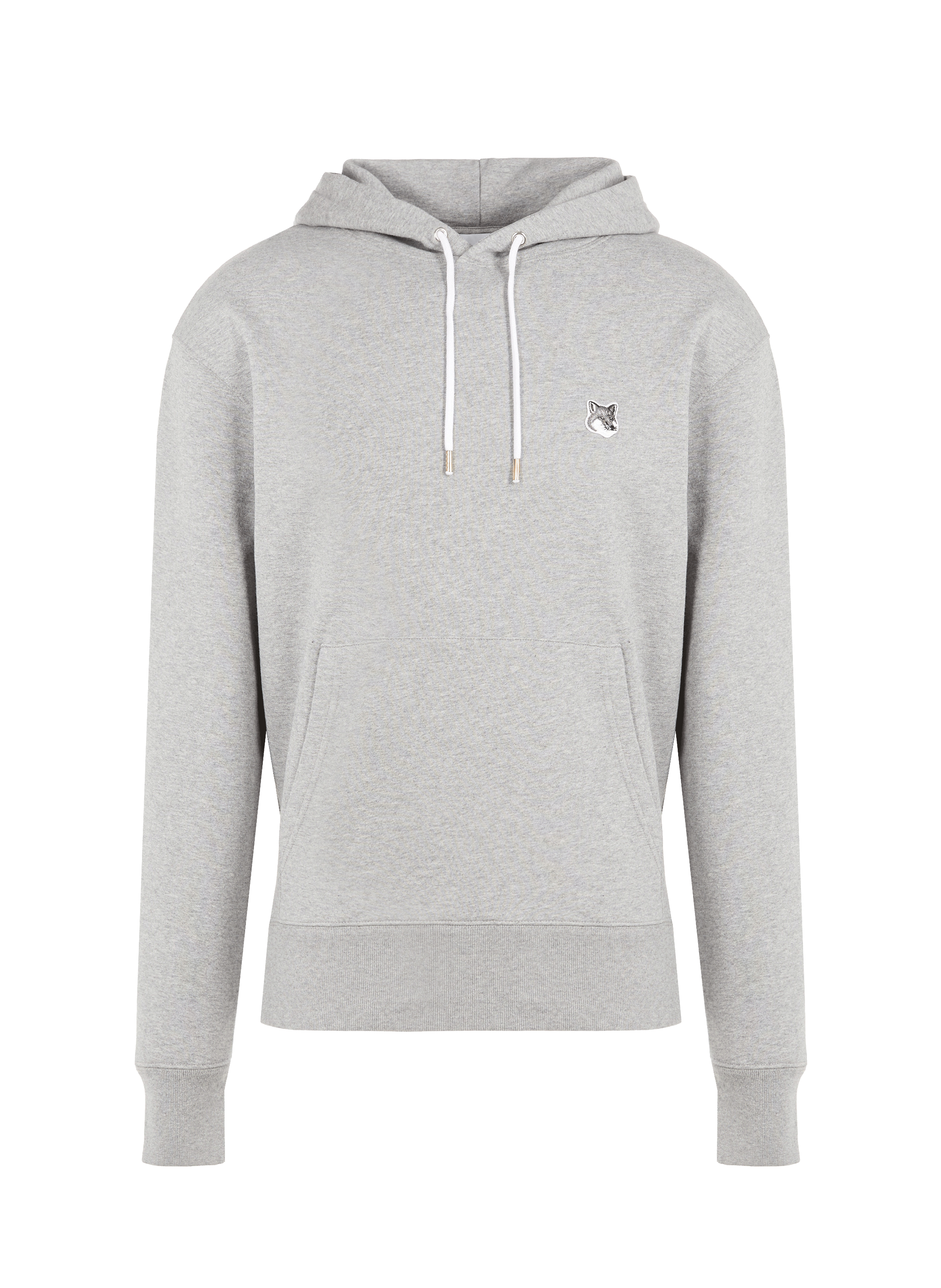 Hoodie Tête de renard gris en coton