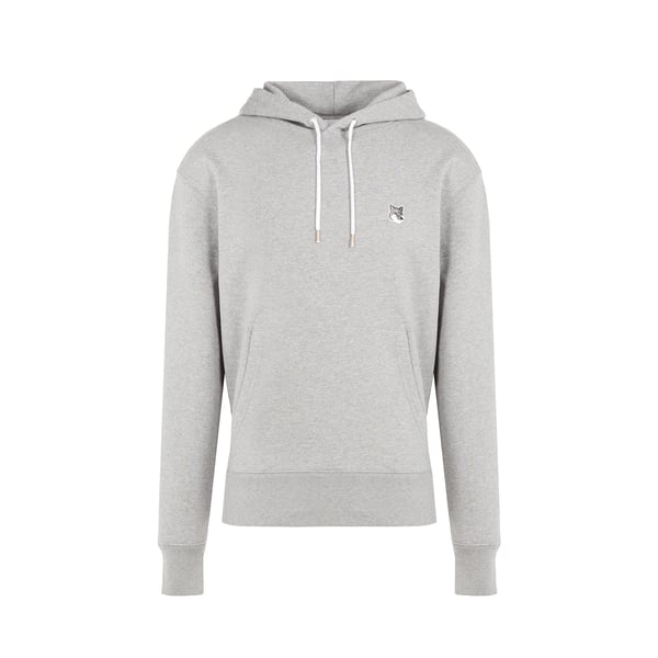 Hoodie Tête de renard gris en coton
