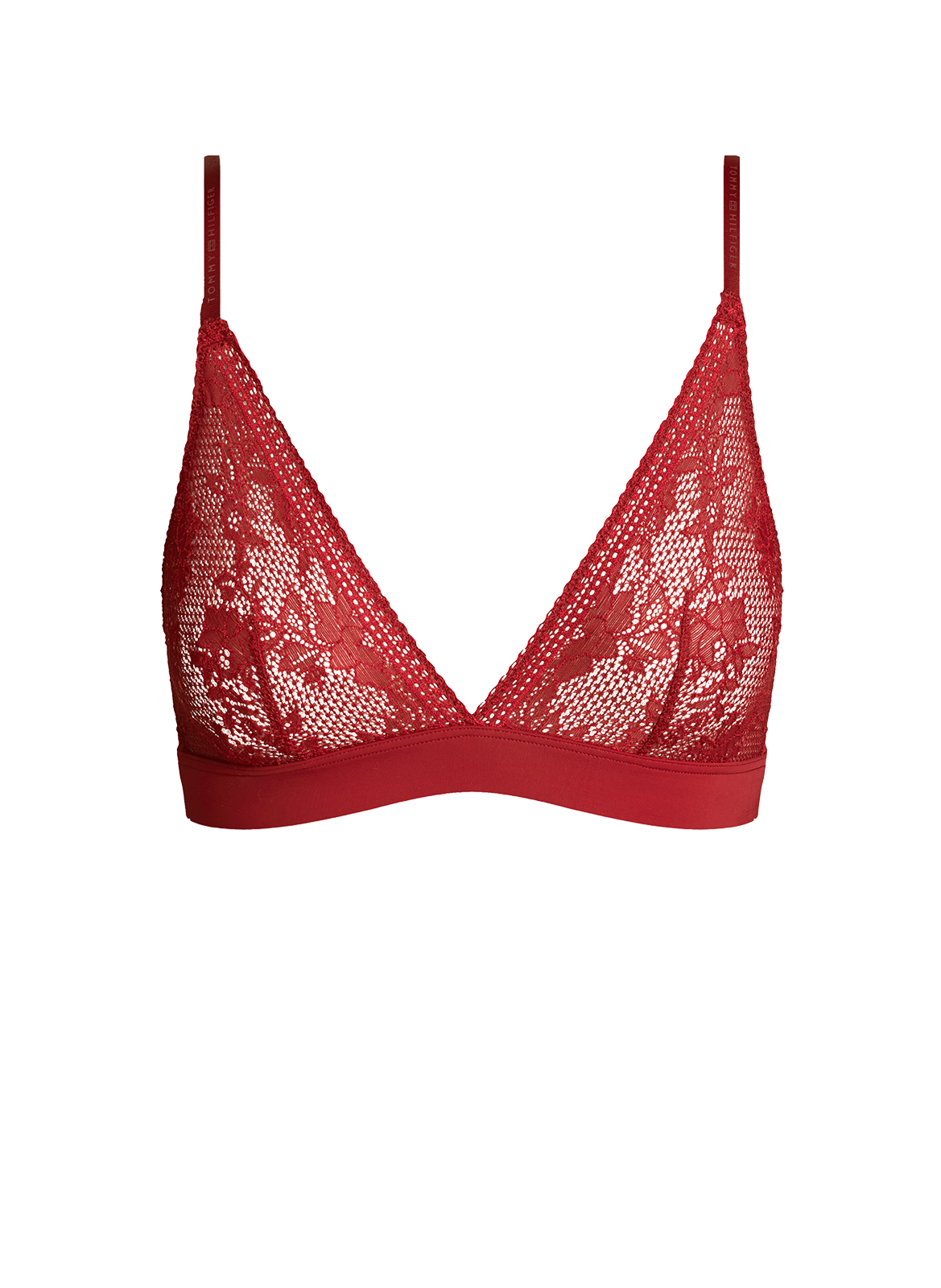 Soutien-gorge triangle en dentelle TOMMY HILFIGER Rouge
