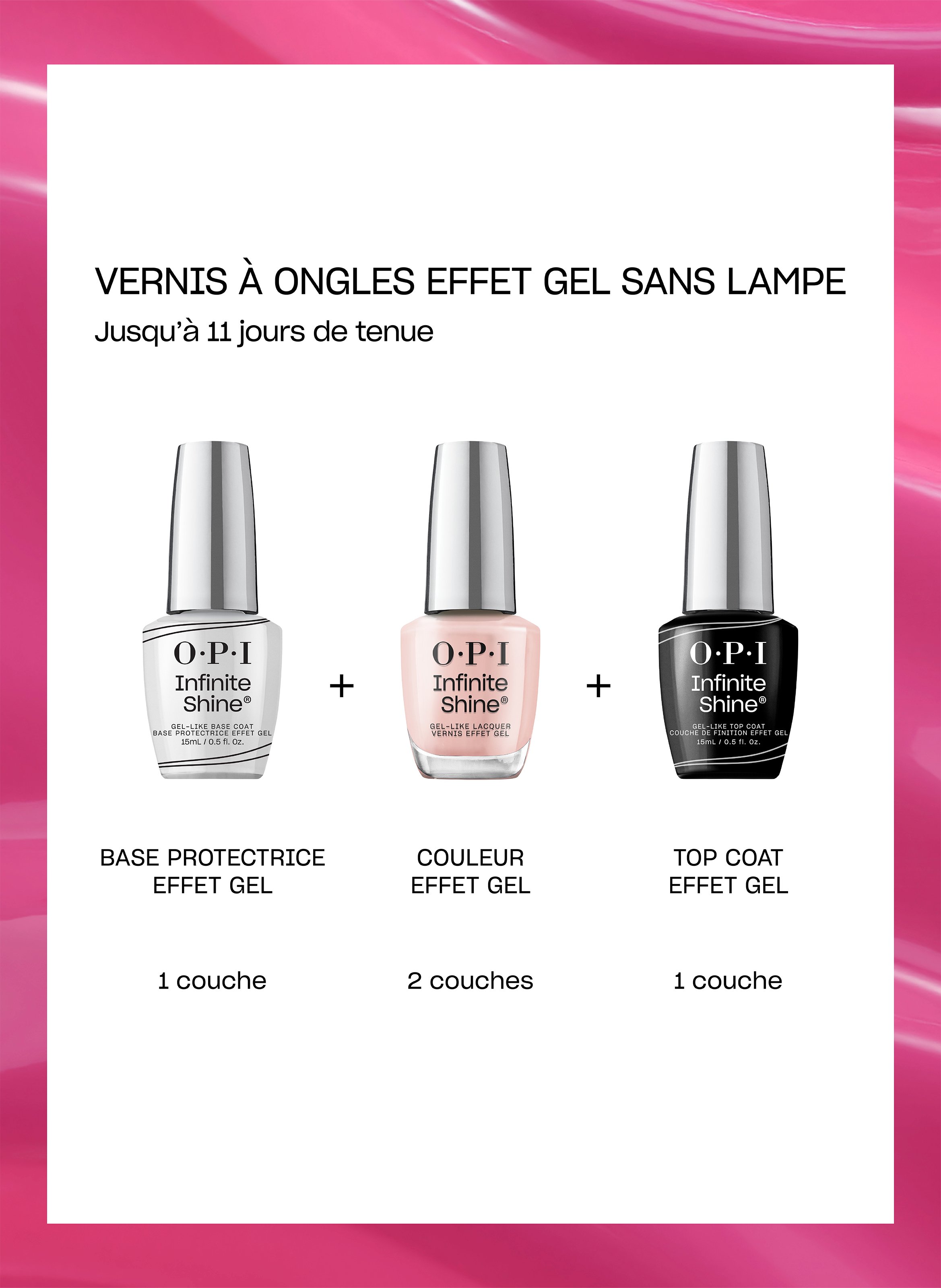 Long-lasting gel effect nail polish OPI Isl166