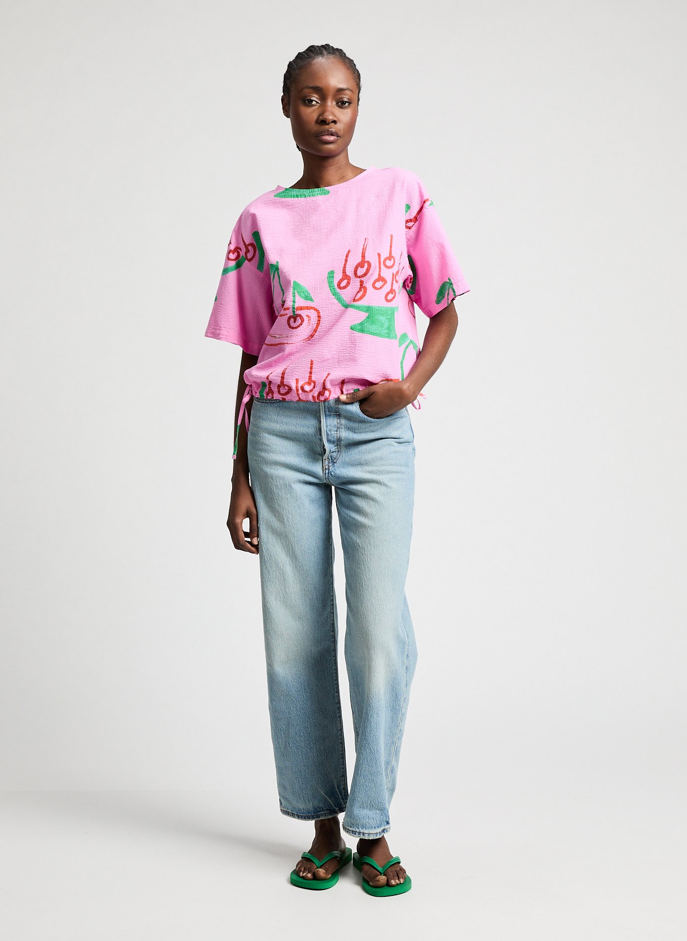 Top imprimé en coton BOBO CHOSES Rose