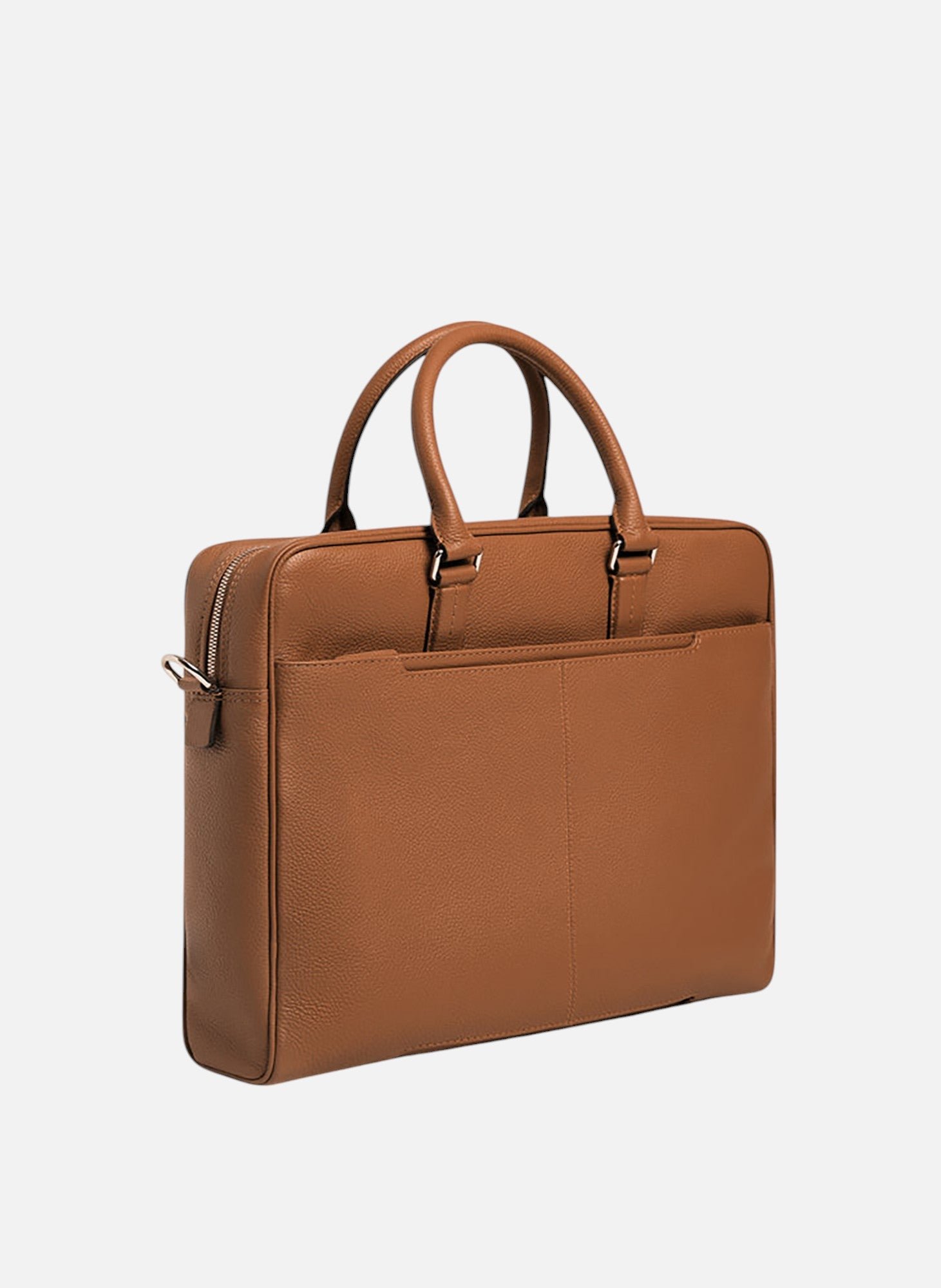 Porte documents 15" charles en cuir grainé moyen modèle LE TANNEUR Marron