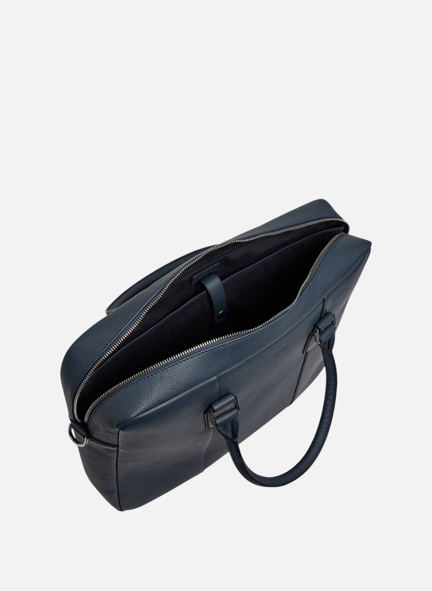 Porte documents 15" marceau en cuir grainé moyen modèle LE TANNEUR Bleu