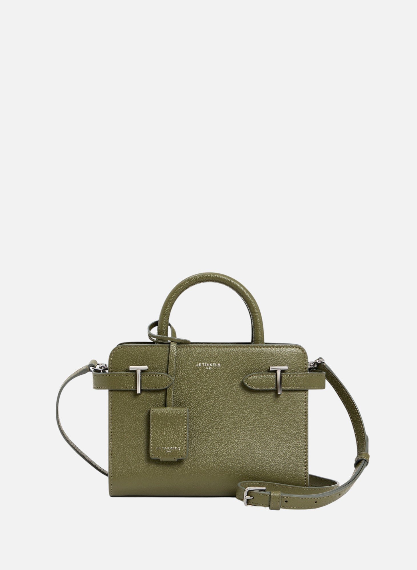 Petit sac à main emilie en cuir grainé LE TANNEUR Vert