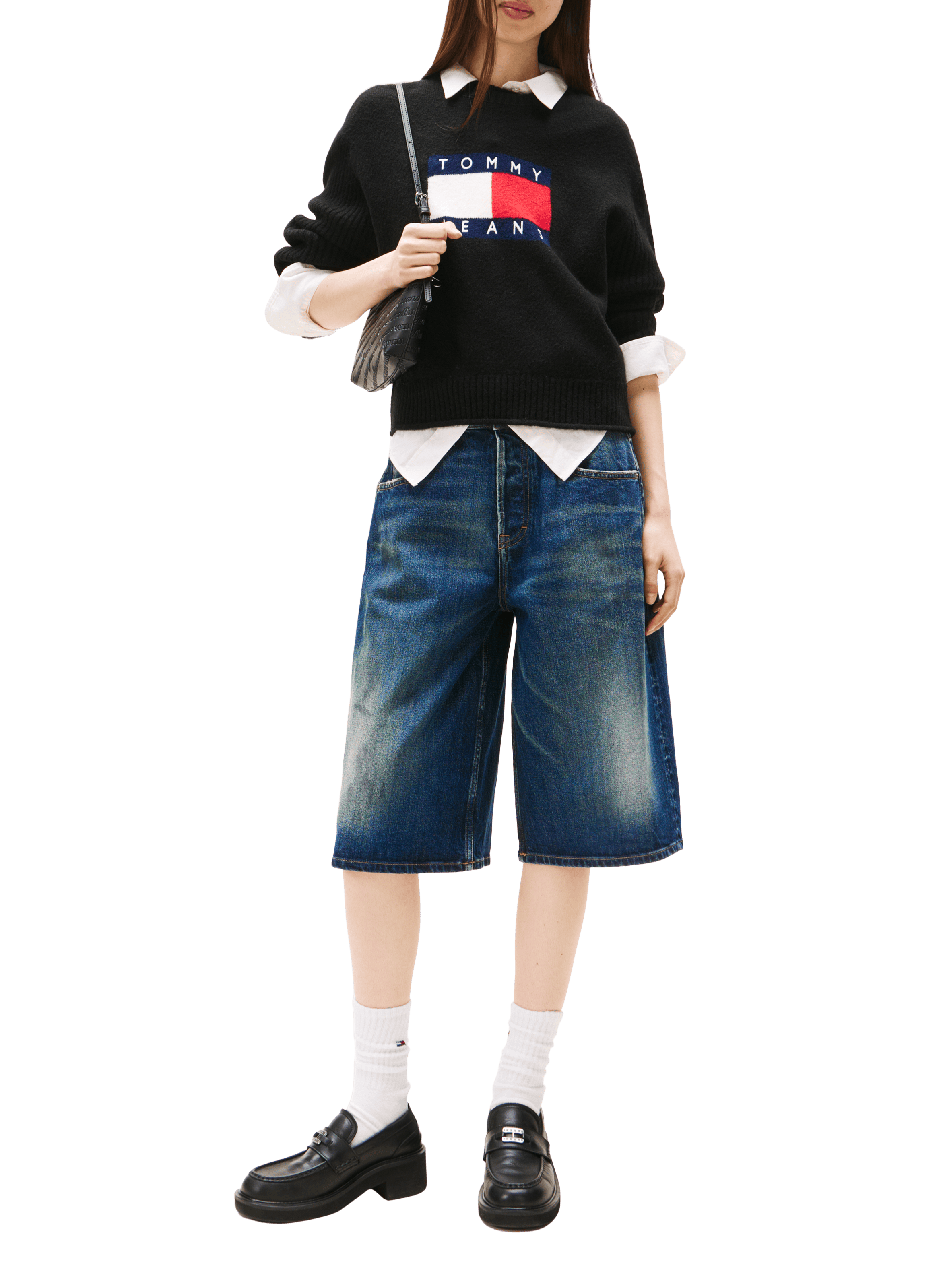 Pull à logo TOMMY HILFIGER Noir