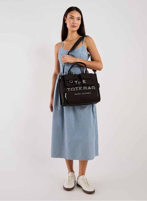 The Cargo Canvas Medium Tote Bag | Black by MARC JACOBS The Cargo Canvas Medium Tote Bag Black