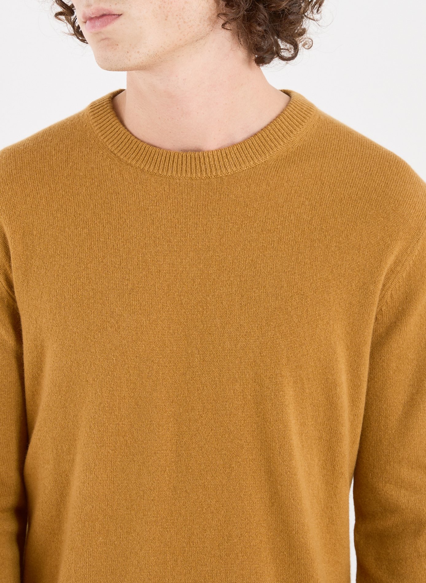 Pull col rond en cachemire AU PRINTEMPS PARIS Doré