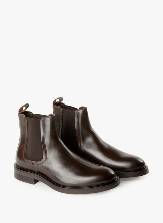 Ankle boots with silver tips Brown Hackett Men1