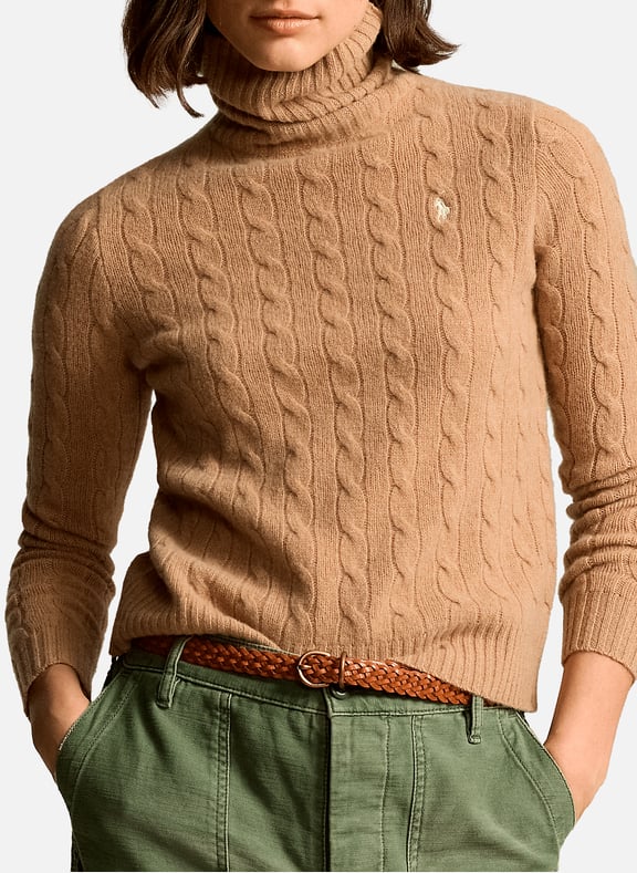 Wool and cashmere turtleneck sweater Brown by POLO RALPH LAUREN POLO RALPH LAUREN Wool and cashmere turtleneck sweater Brown
