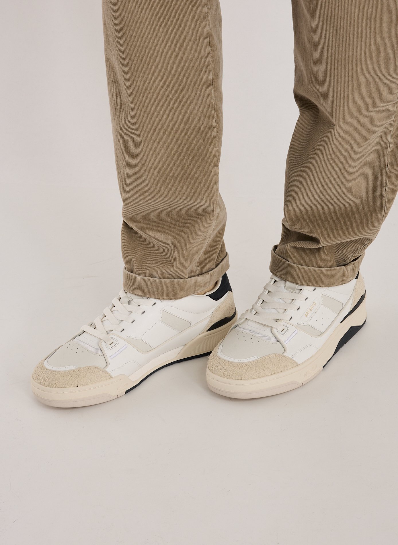 Bi-material leather sneakers AXEL ARIGATO White