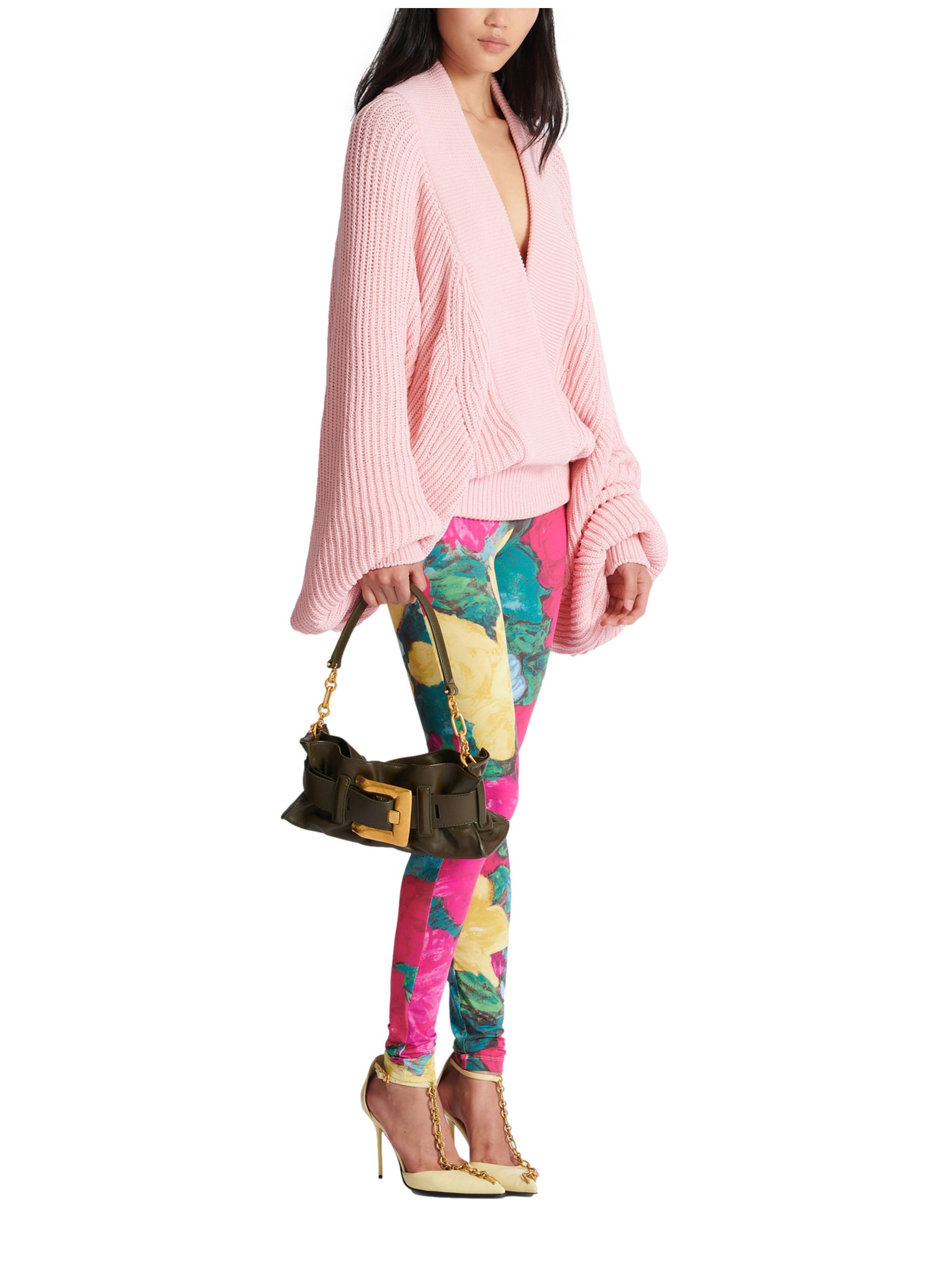 Sac anthem mini shoulder en cuir de veau BALMAIN Vert