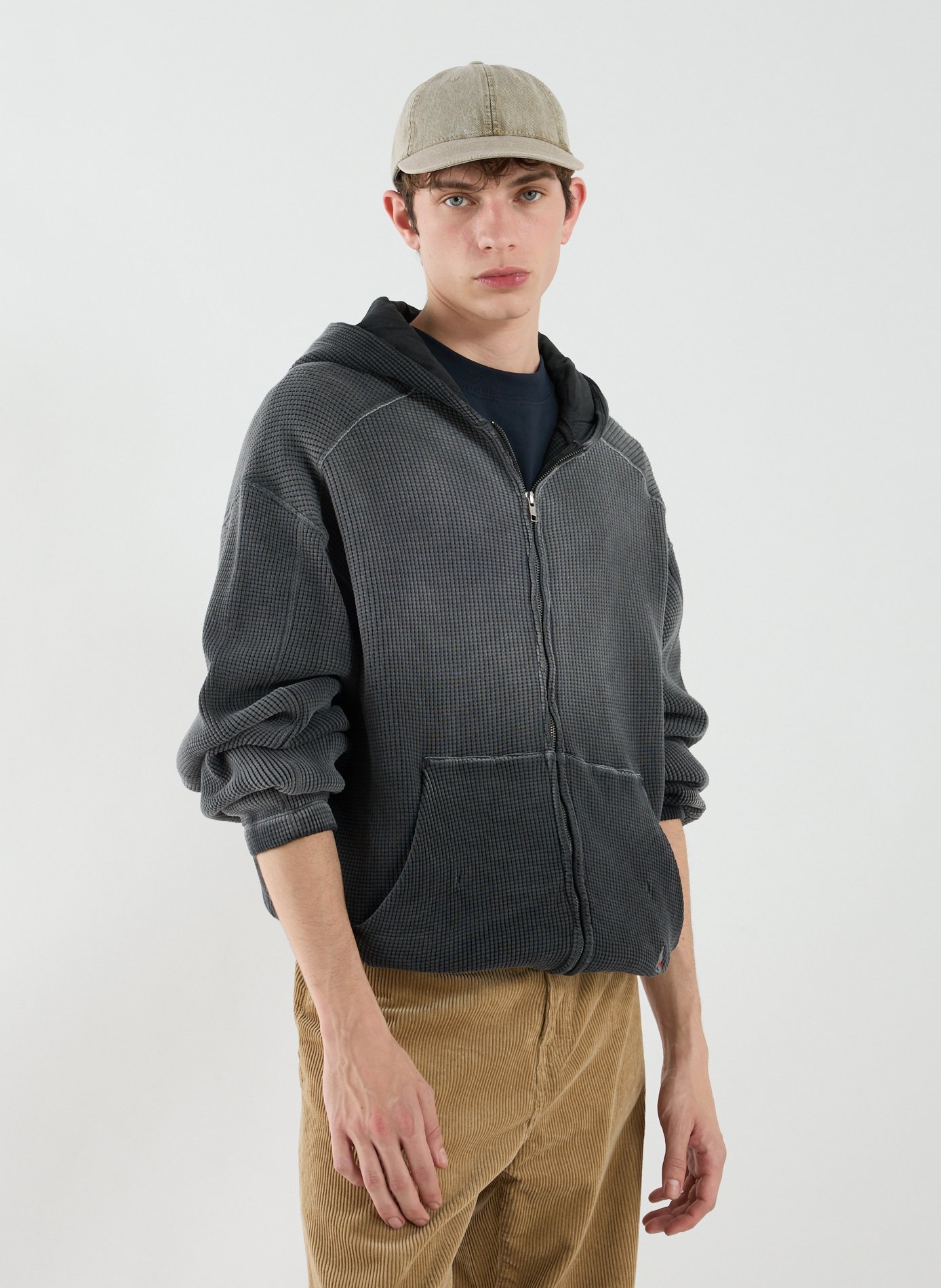 Sweat à capuche zippé Bee Sun en coton ROA Noir