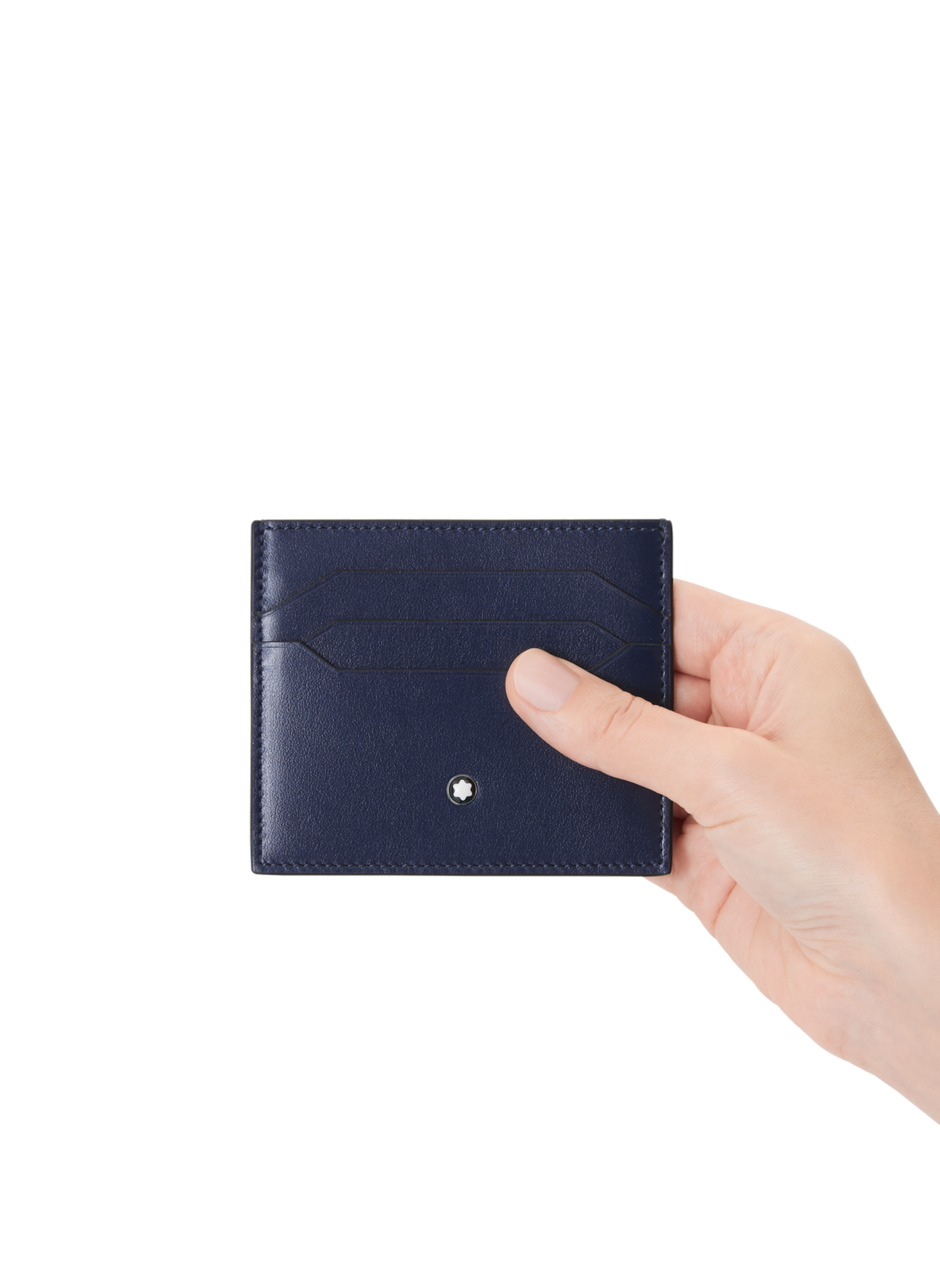  Leather card holder MONTBLANC Blue