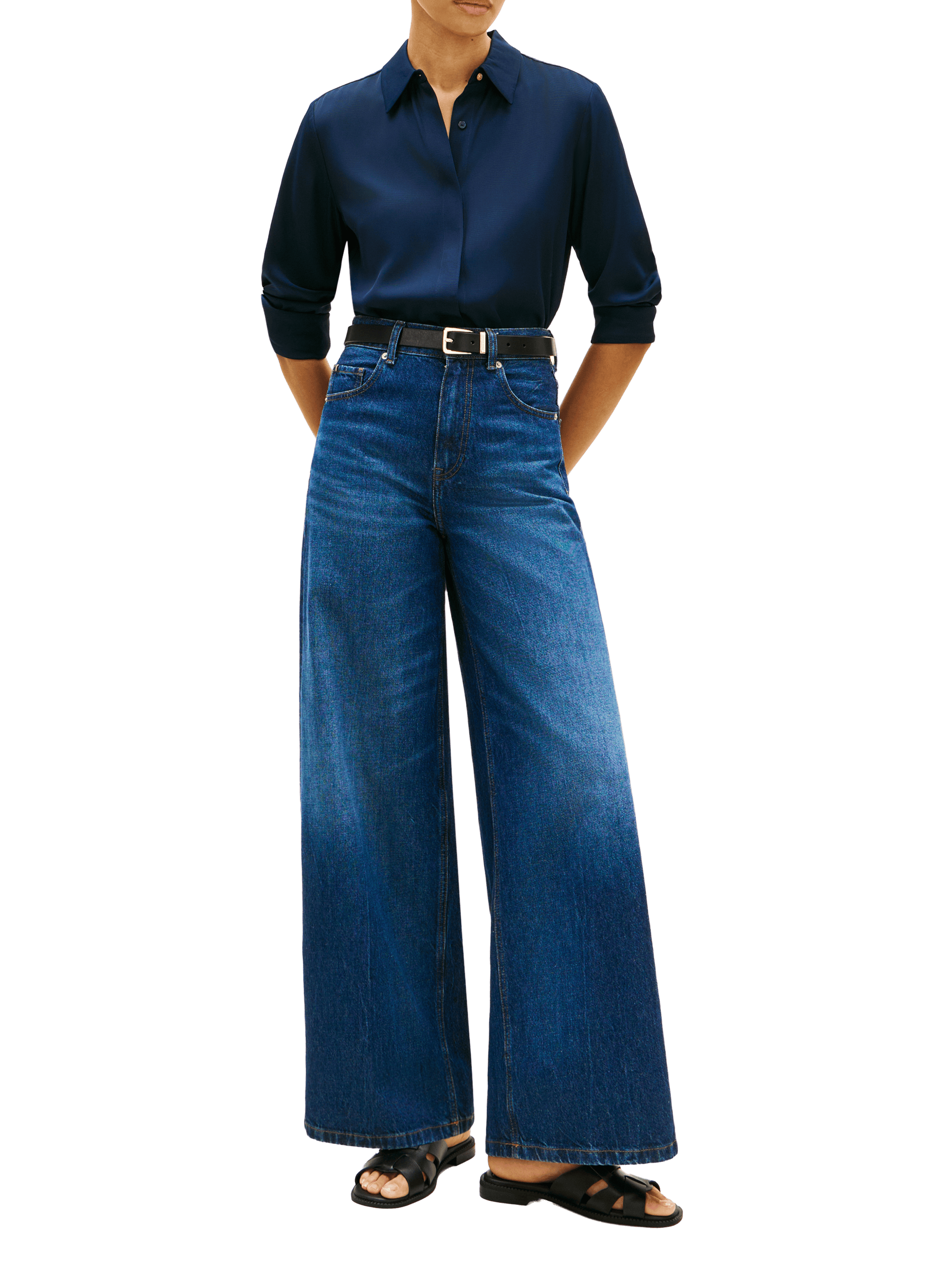 Printed straight shirt TOMMY HILFIGER Blue