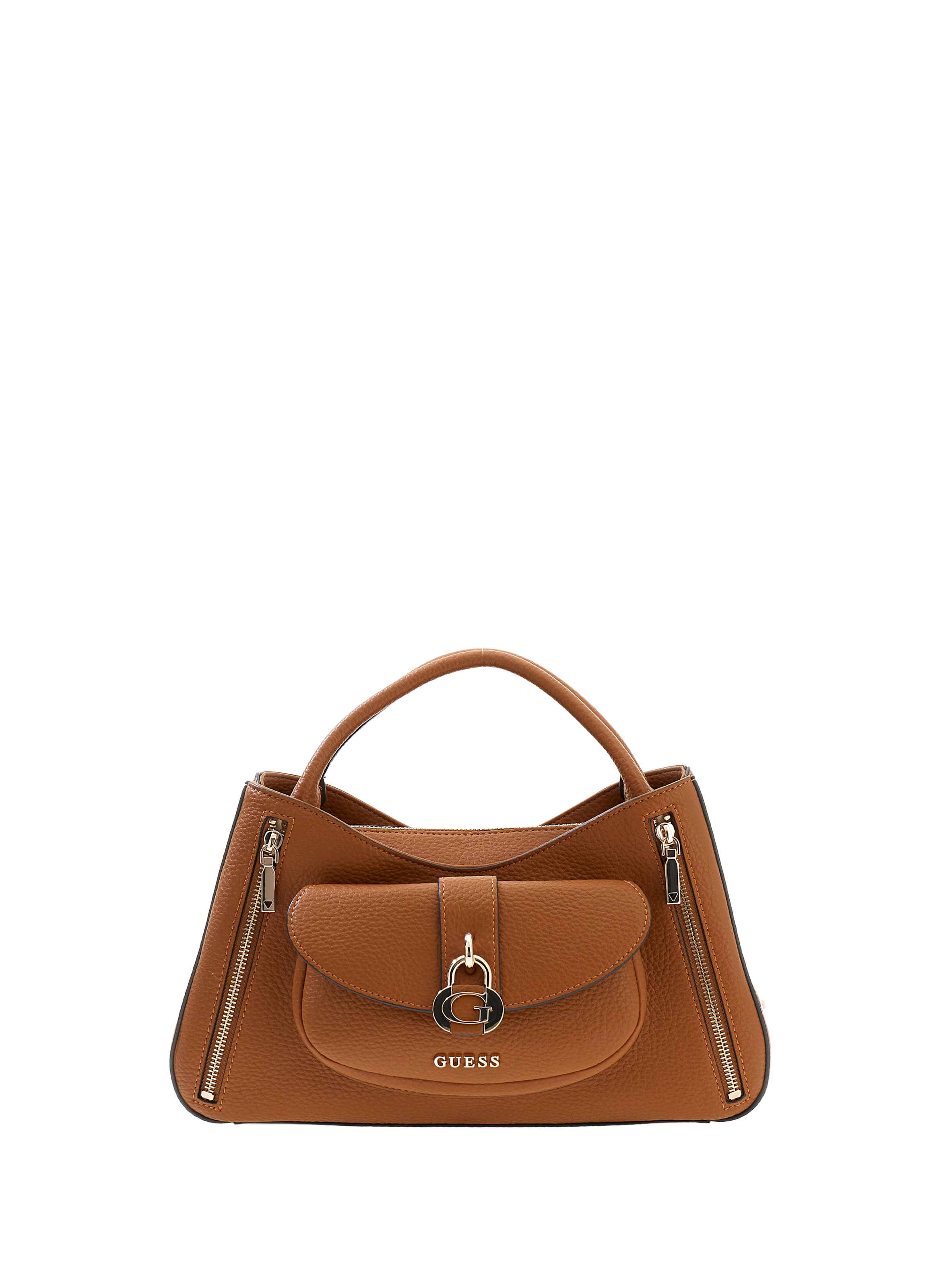 Borsa a mano Jessa con logo GUESS Marrone