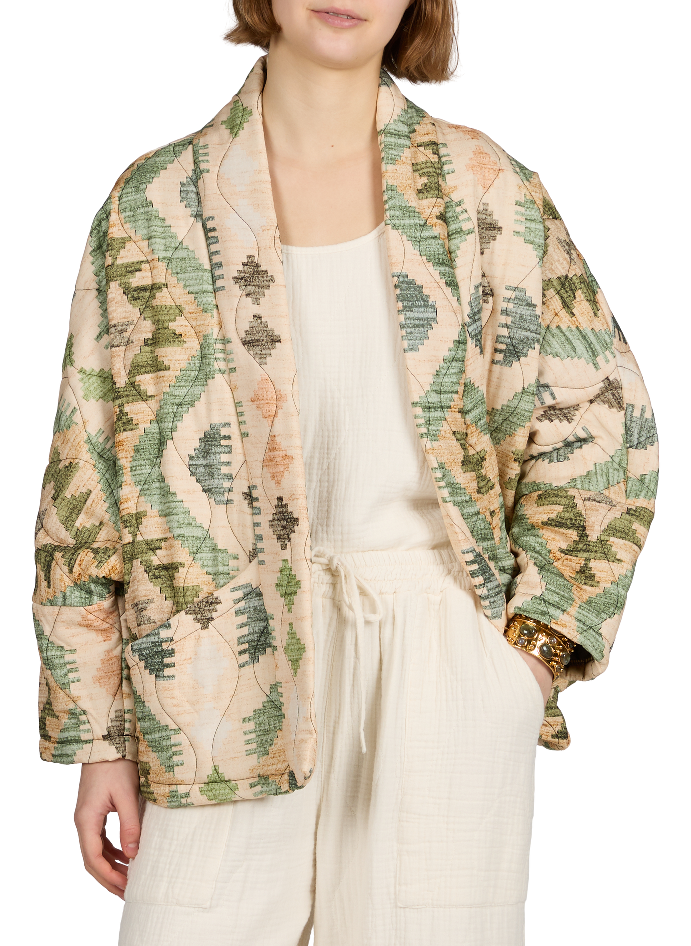 Kimono Chicago imprimé AOKYANOS Multicolore