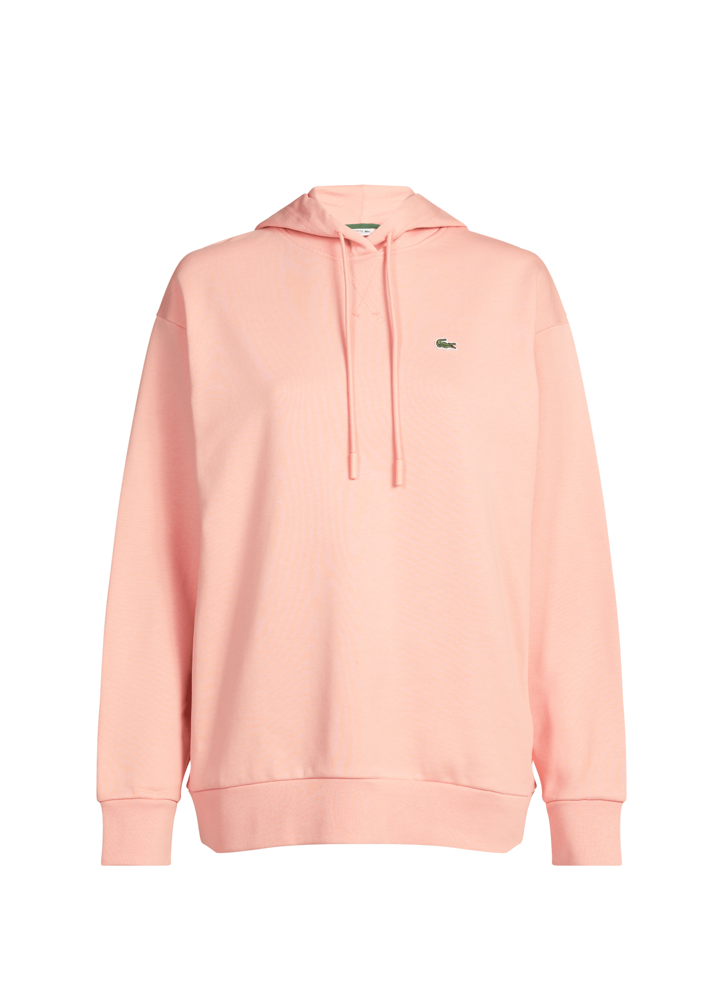 Cotton hoodie LACOSTE Pink