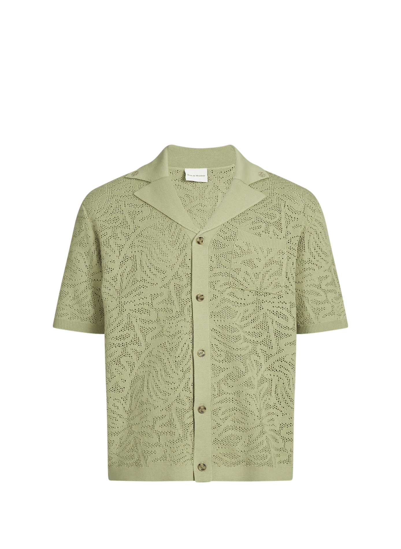 Chemise ajourée en coton DROLE DE MONSIEUR Kaki