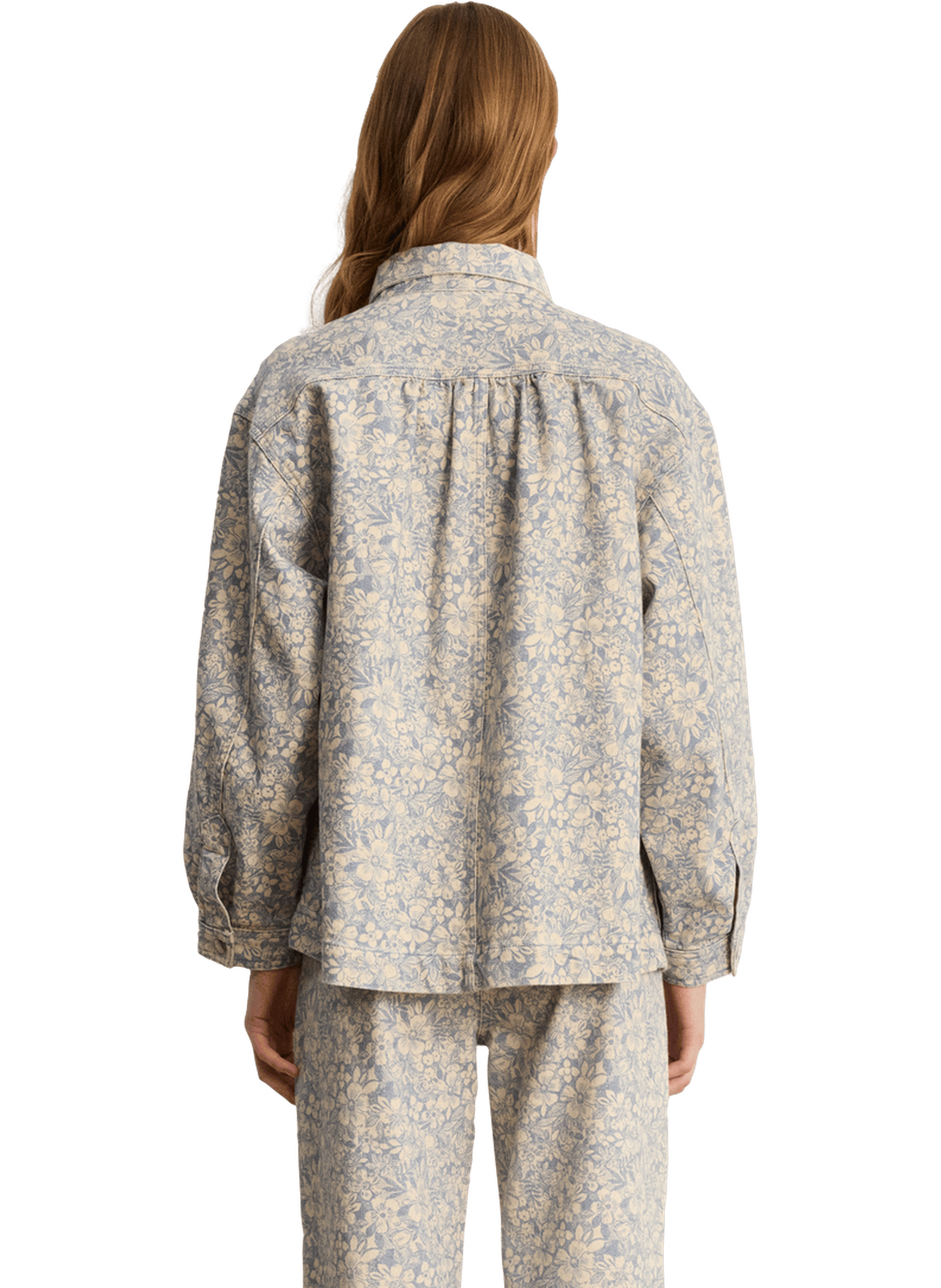 Surchemise fleurie à fronces - manoa PABLO Bleu