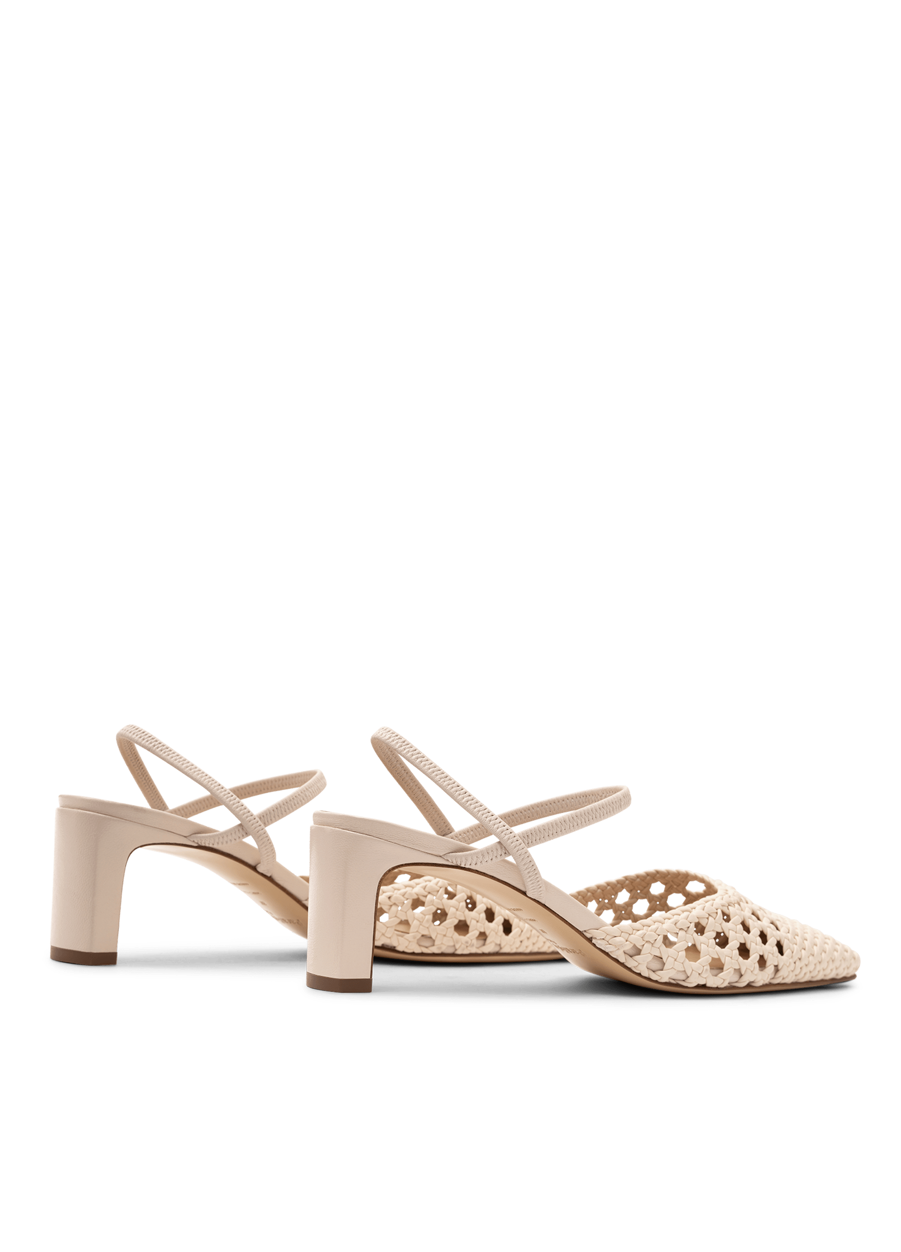 Sling back oria en nappa PARALLELE Blanc