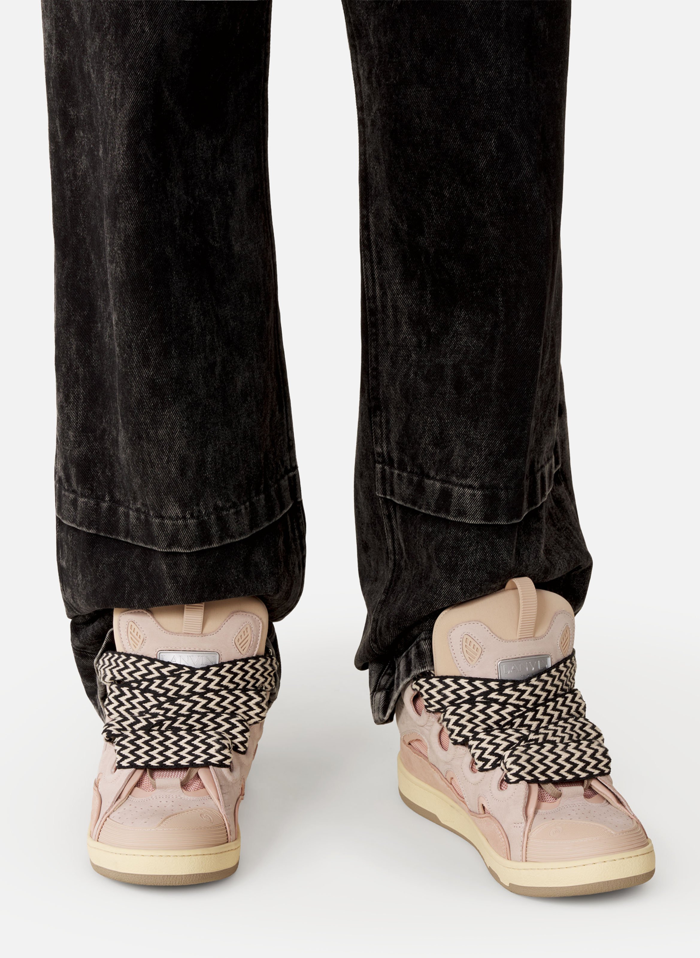 Sneakers curb en cuir LANVIN Rose